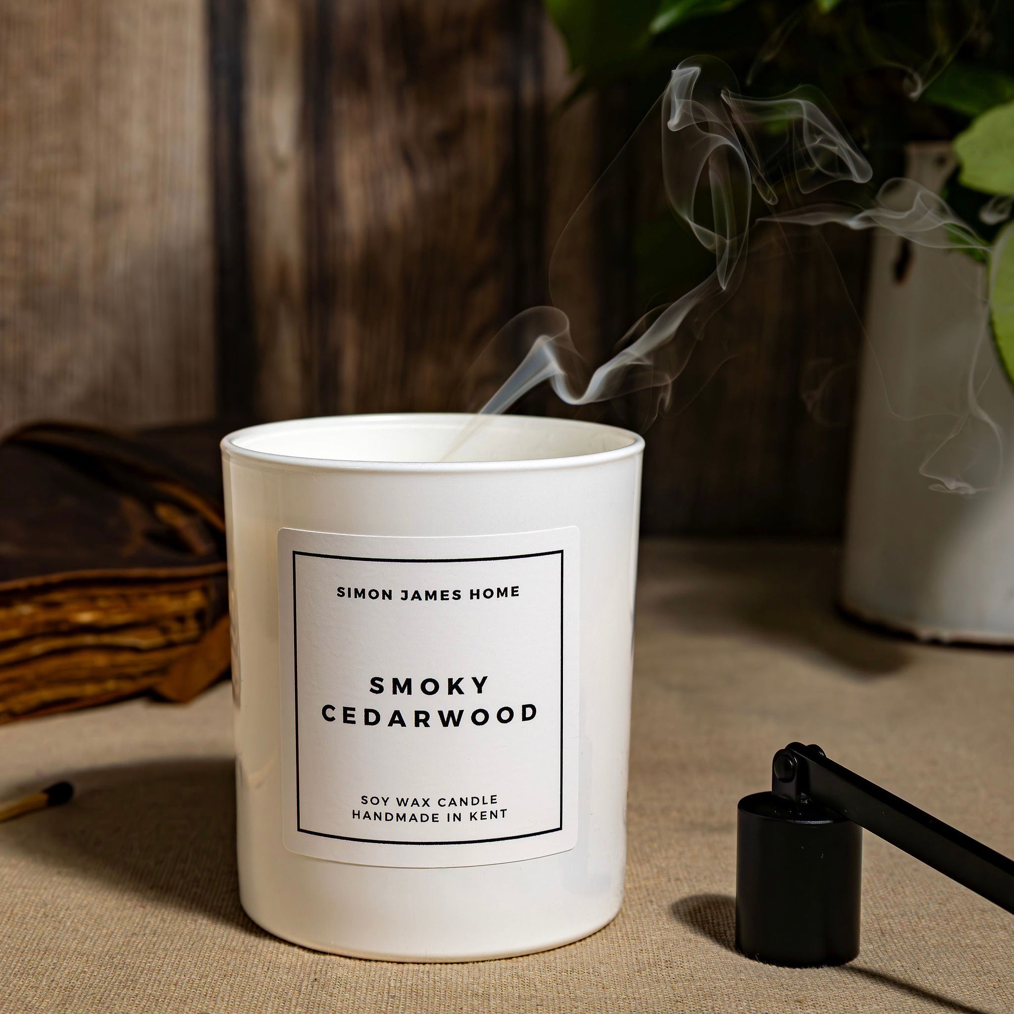 Smoky Cedarwood Handmade Soy Wax Candle - Simon James Home