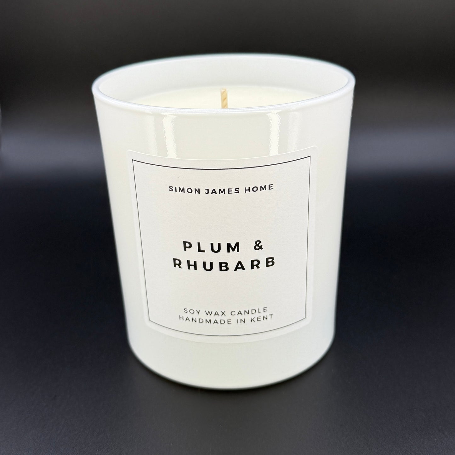 Plum & Rhubarb Handmade Soy Wax Candle - Simon James Home