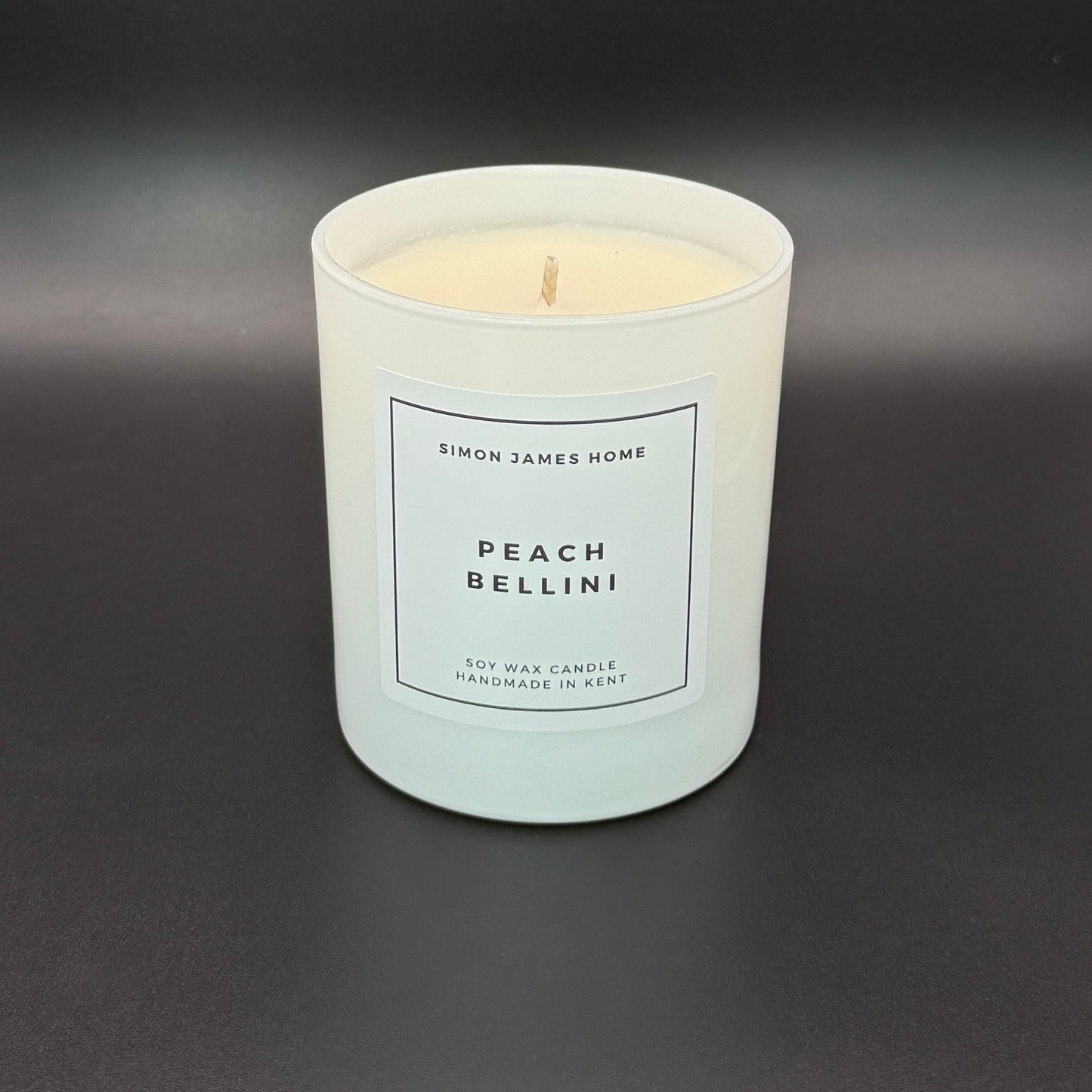 Peach Bellini Soy Wax Candle, Cocktail Candle, Peach Fruity Candle - Simon James Home
