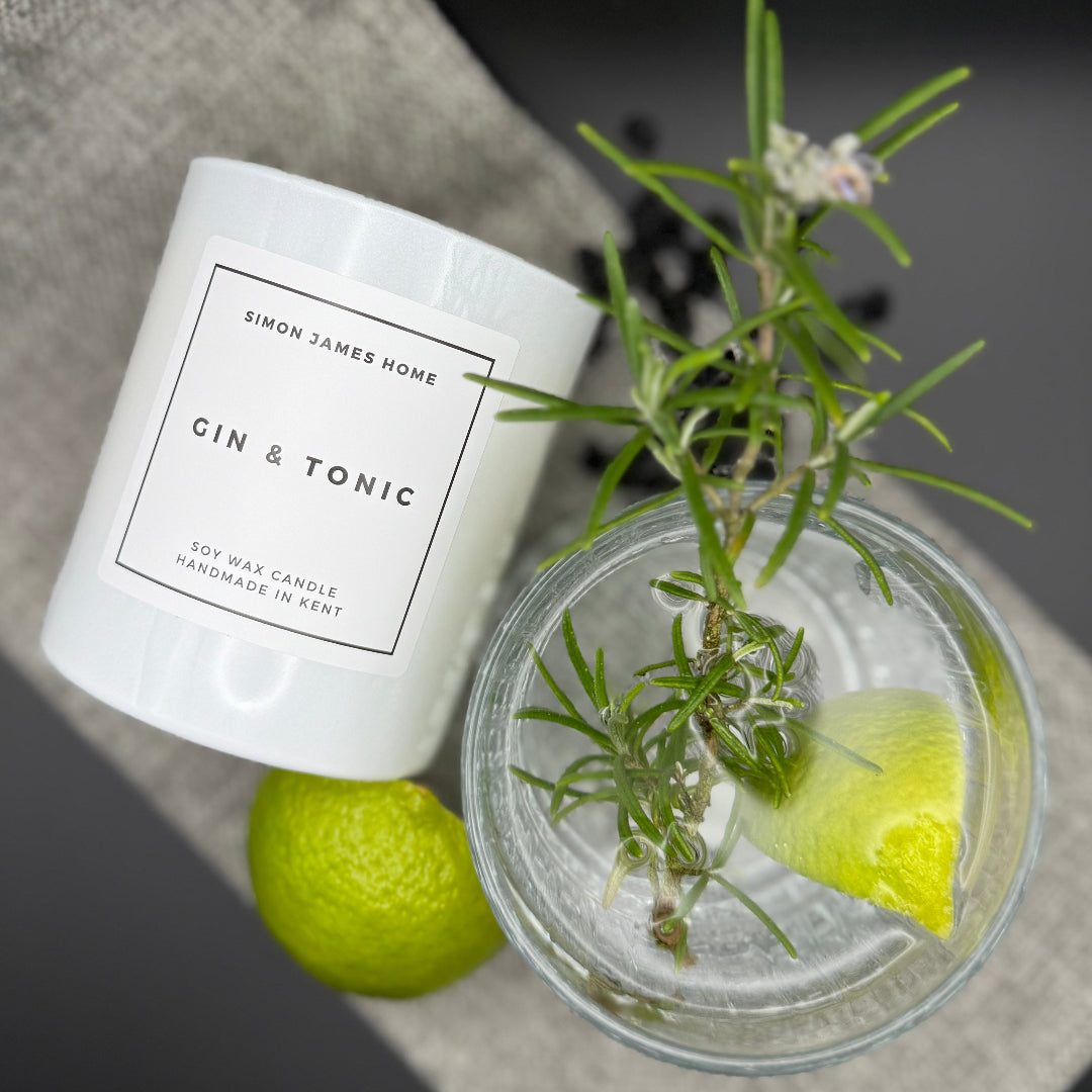 Gin & Tonic Handmade Soy Wax Candle - Simon James Home