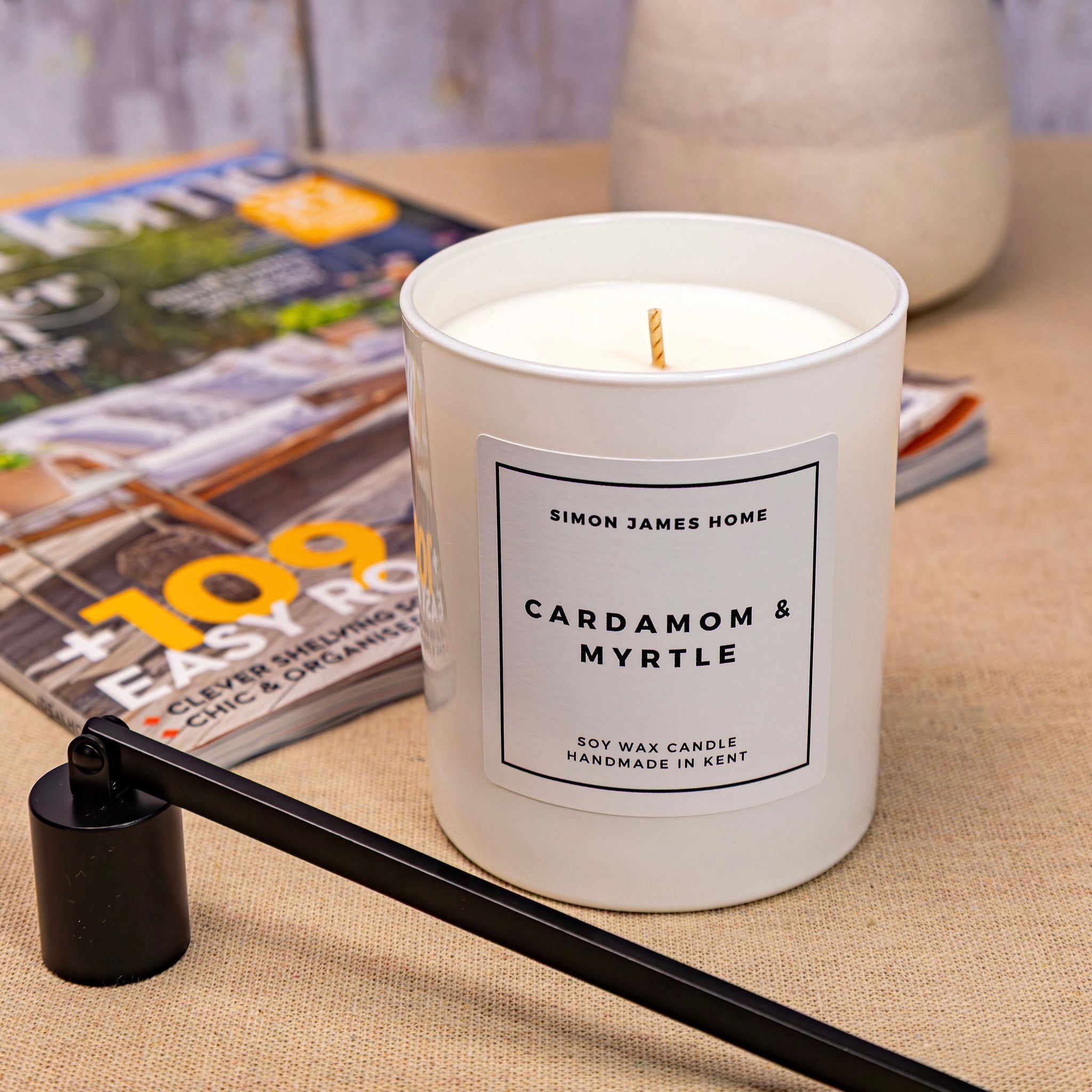 Cardamom & Myrtle Handmade Soy Wax Candle - Simon James Home