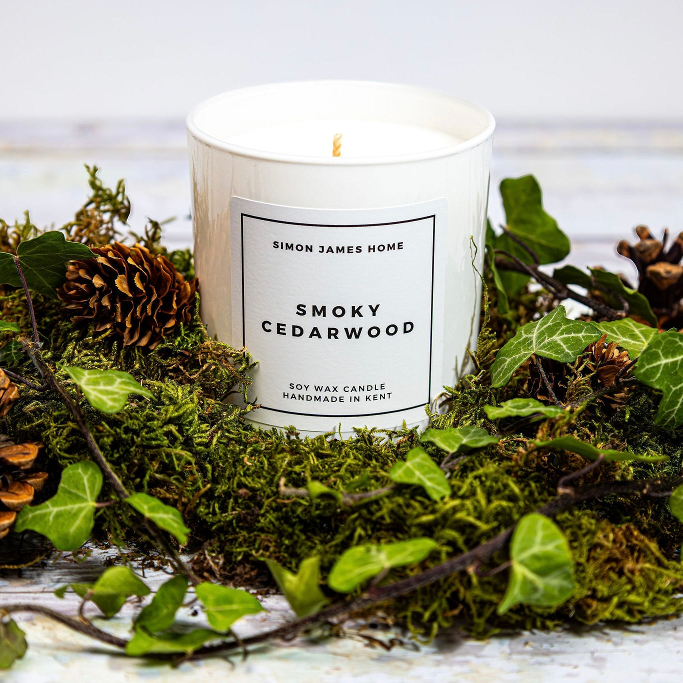 Smoky Cedarwood Handmade Soy Wax Candle - Simon James Home