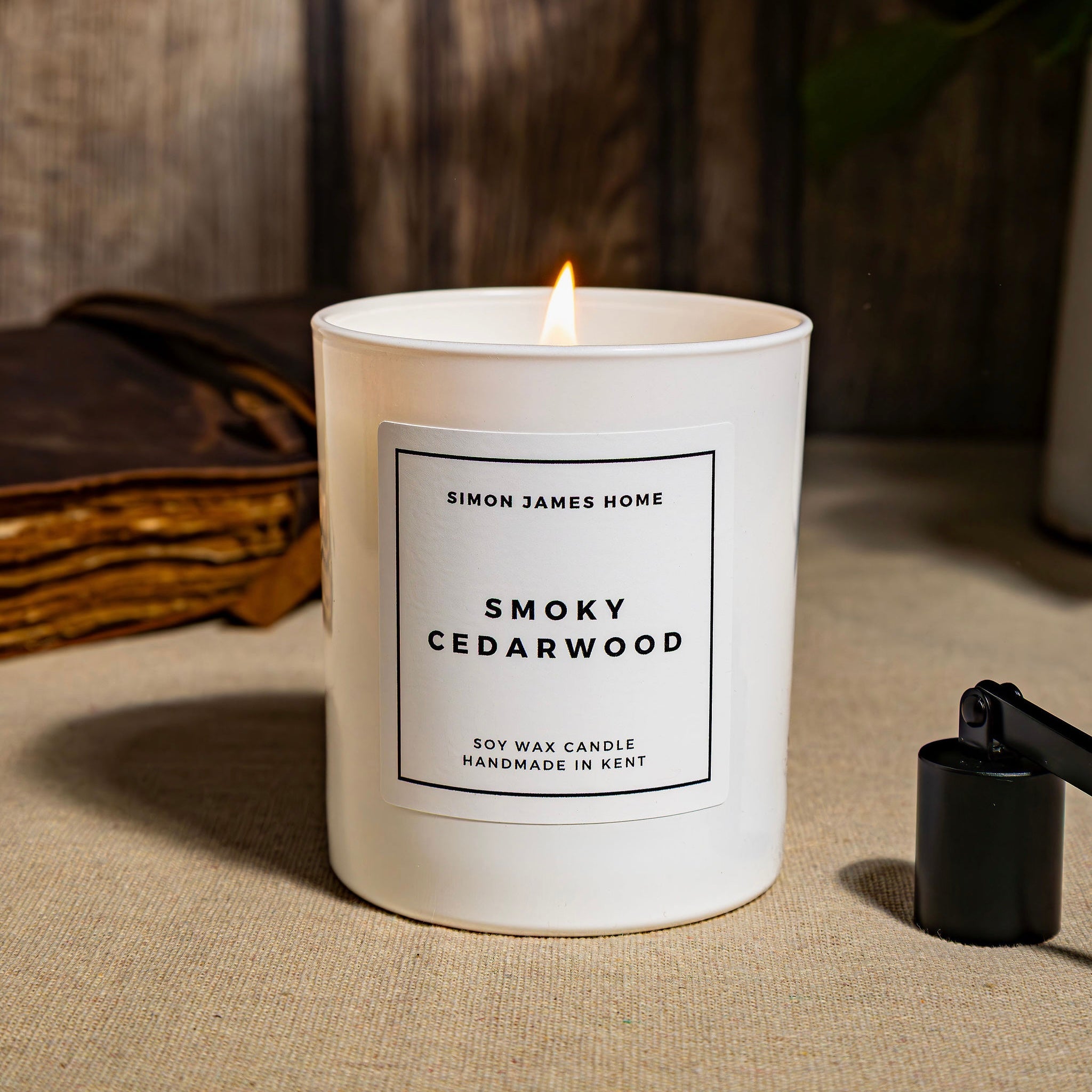 Smoky Cedarwood Handmade Soy Wax Candle - Simon James Home