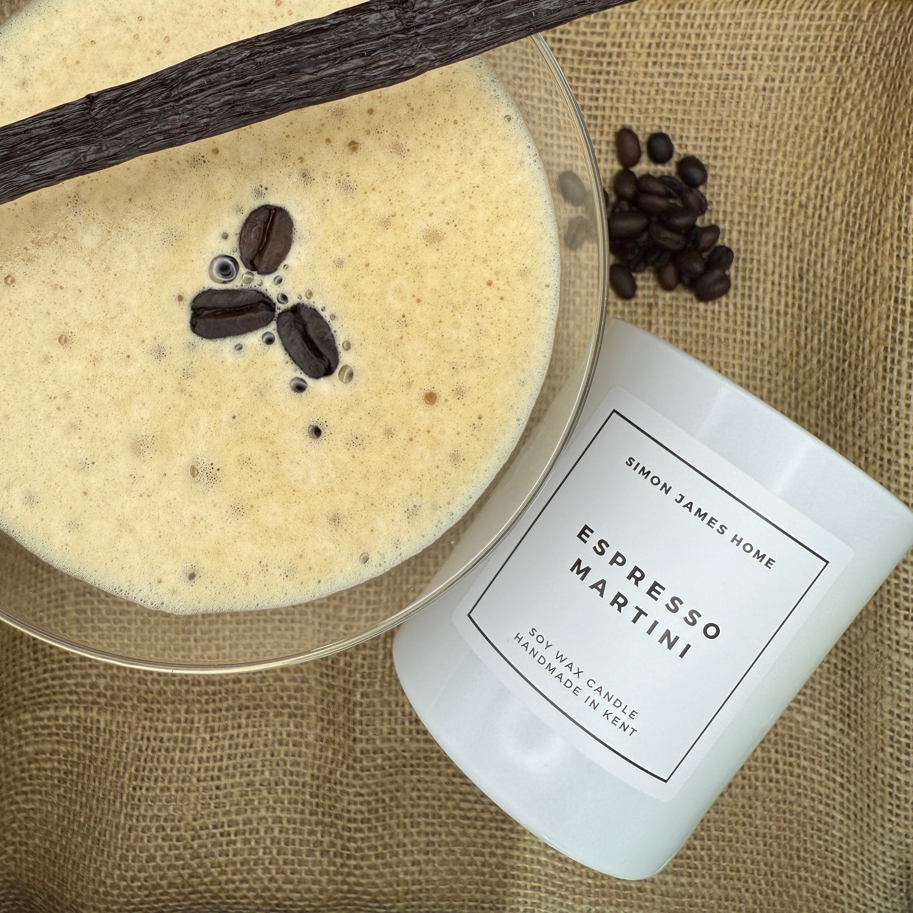 Espresso Martini Handmade Soy Wax Candle, Coffee Candle - Simon James Home