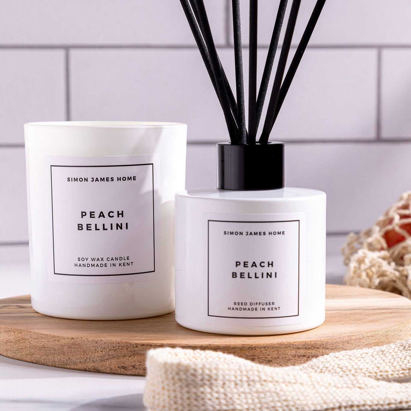 Peach Bellini Candle & Diffuser Bundle - Simon James Home