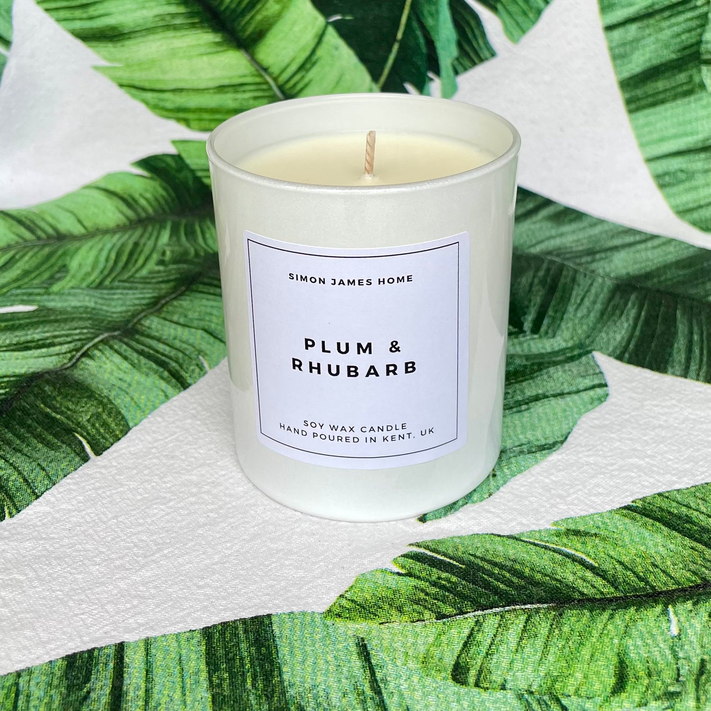 Plum & Rhubarb Handmade Soy Wax Candle - Simon James Home