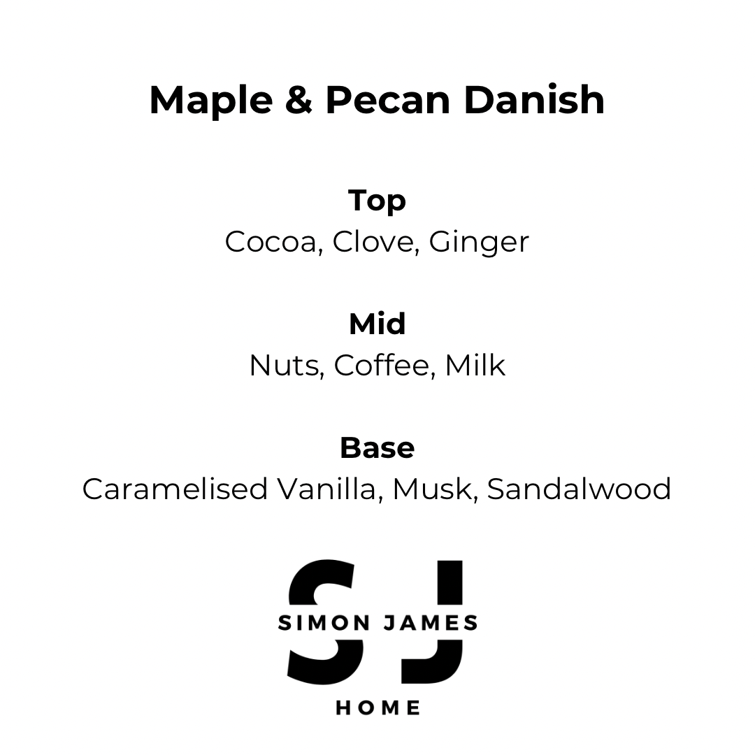 Maple & Pecan Danish Handmade Soy Wax Candle - Simon James Home