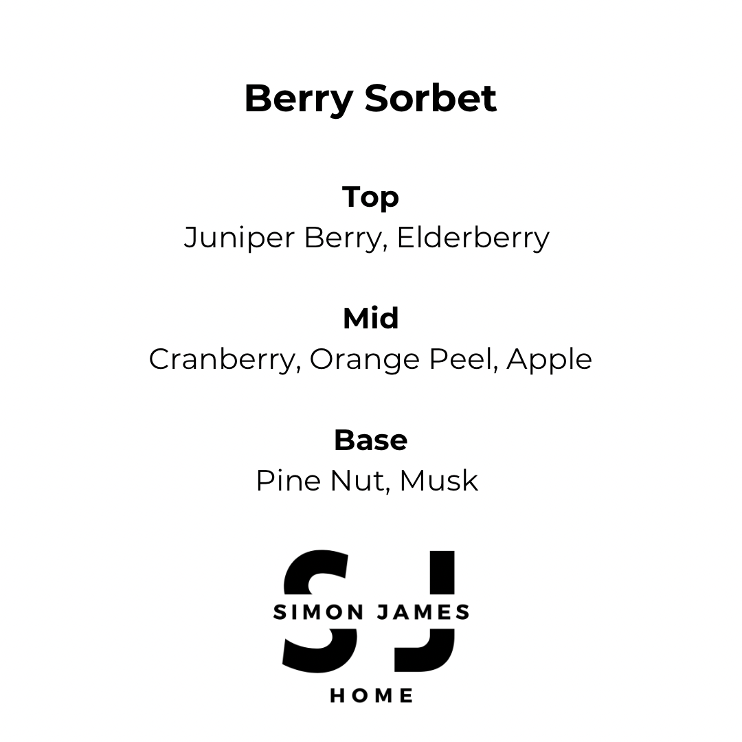 Berry Sorbet Handmade Soy Wax Candle - Simon James Home