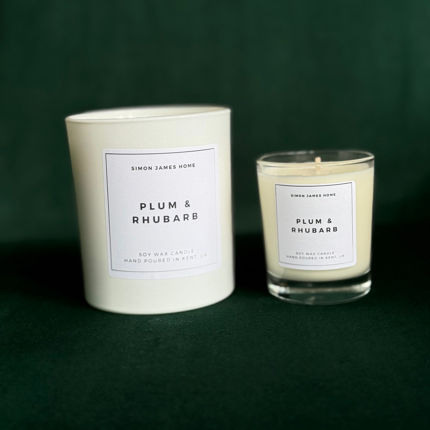 Plum & Rhubarb Handmade Soy Wax Candle - Simon James Home