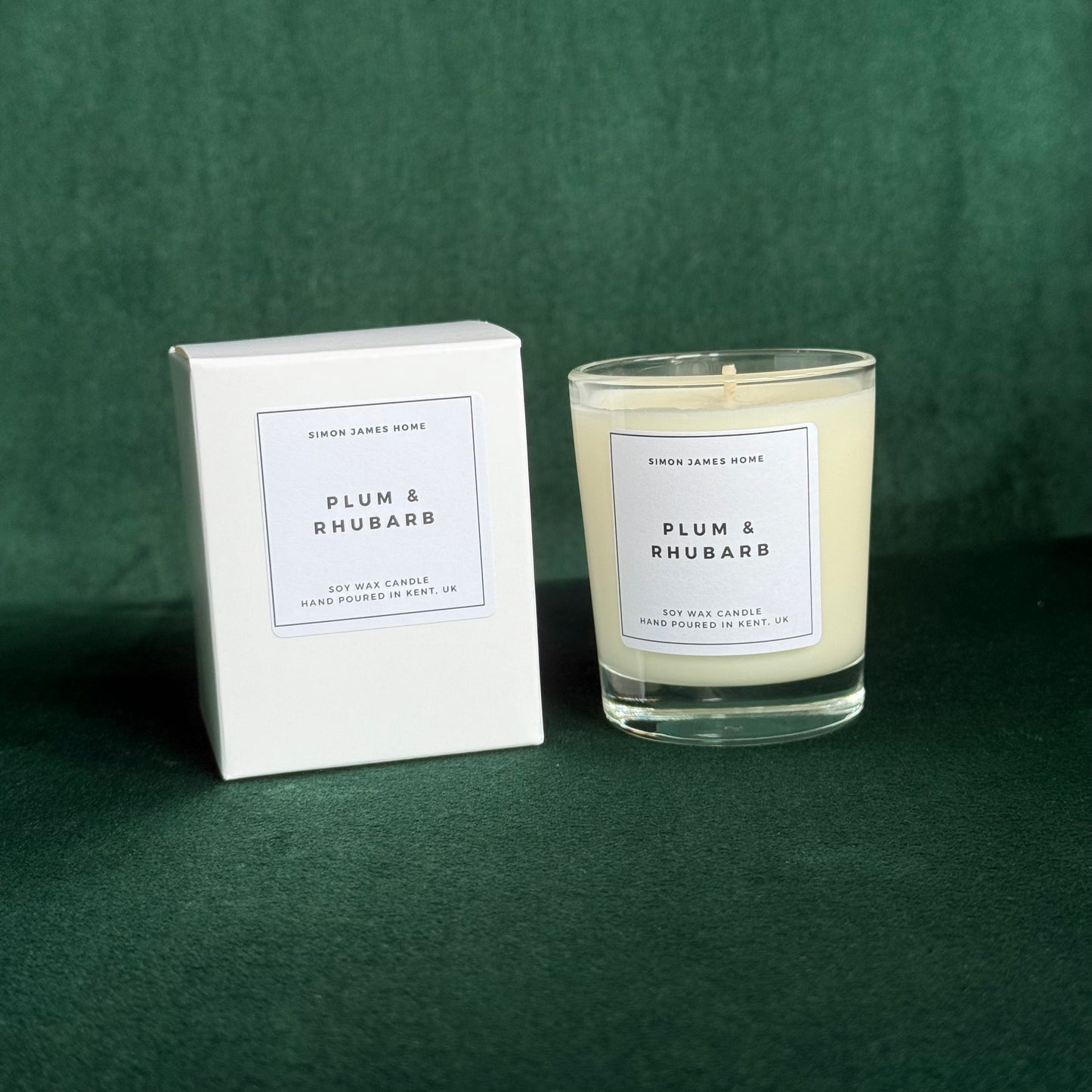 Plum & Rhubarb Handmade Soy Wax Candle - Simon James Home