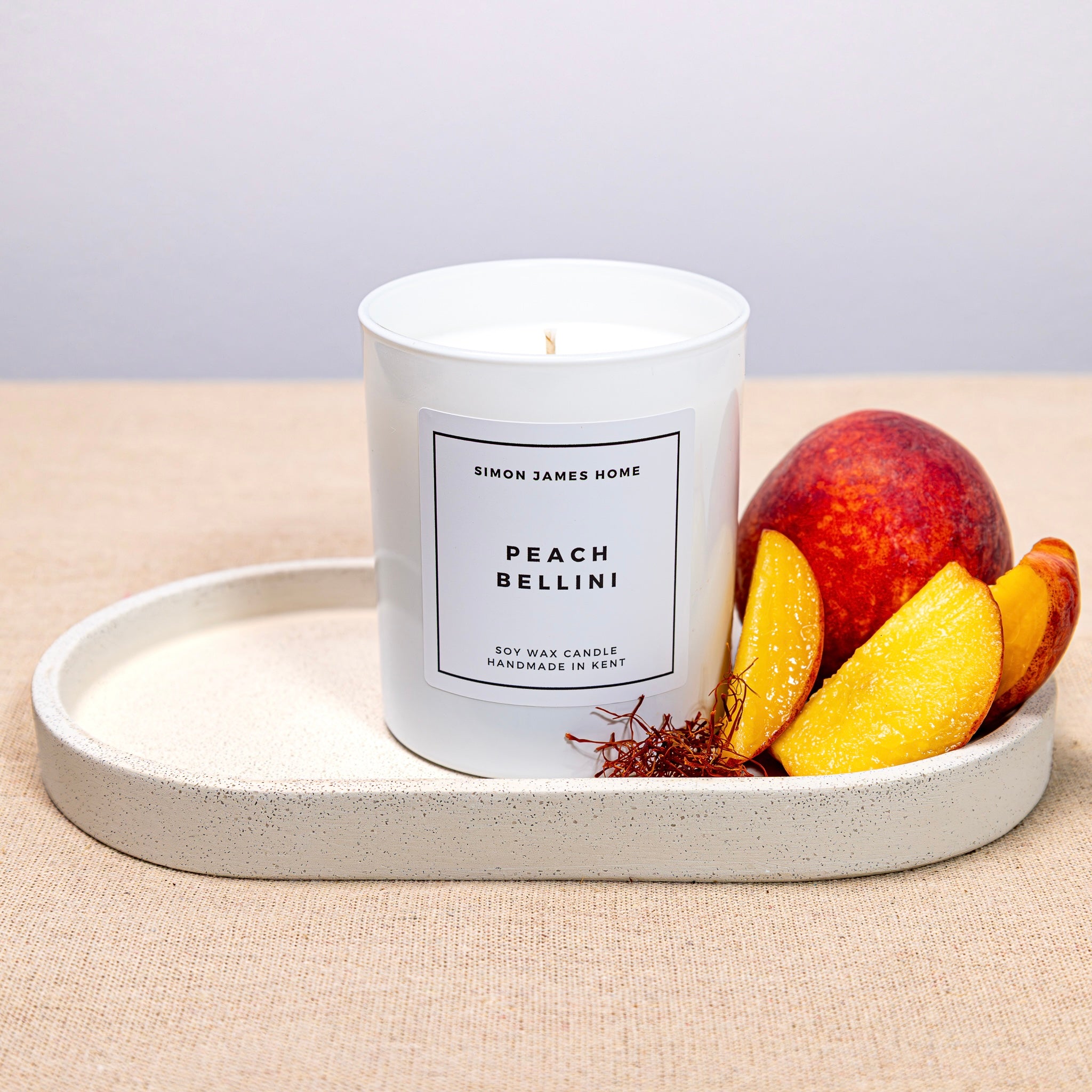 Peach Bellini Handmade Soy Wax Candle - Simon James Home