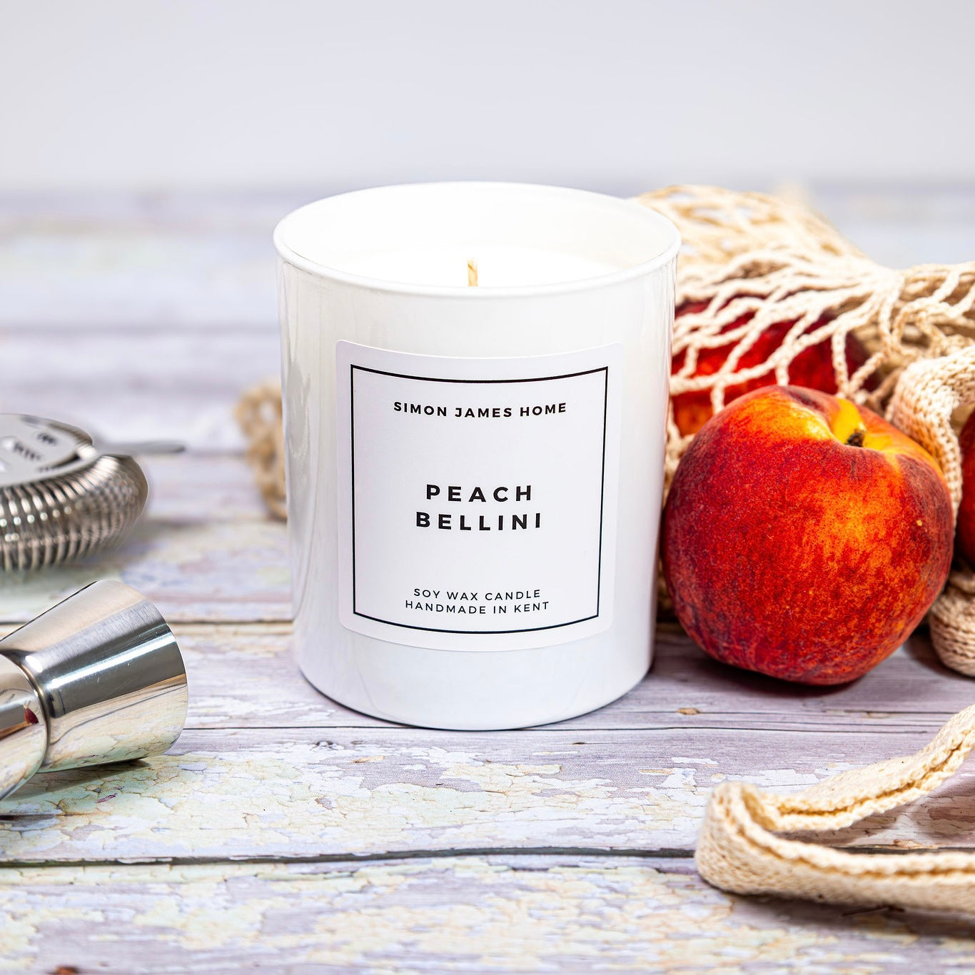 Peach Bellini Handmade Soy Wax Candle - Simon James Home