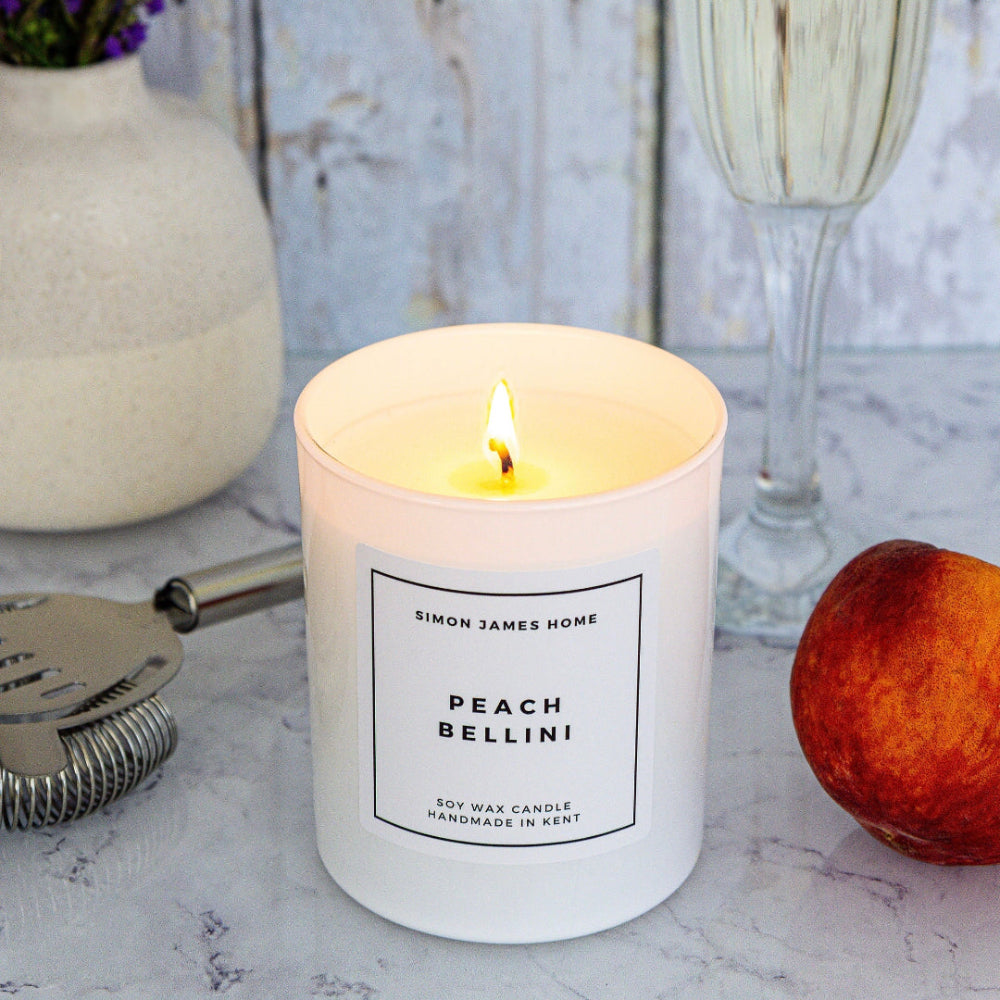 Peach Bellini Handmade Soy Wax Candle - Simon James Home