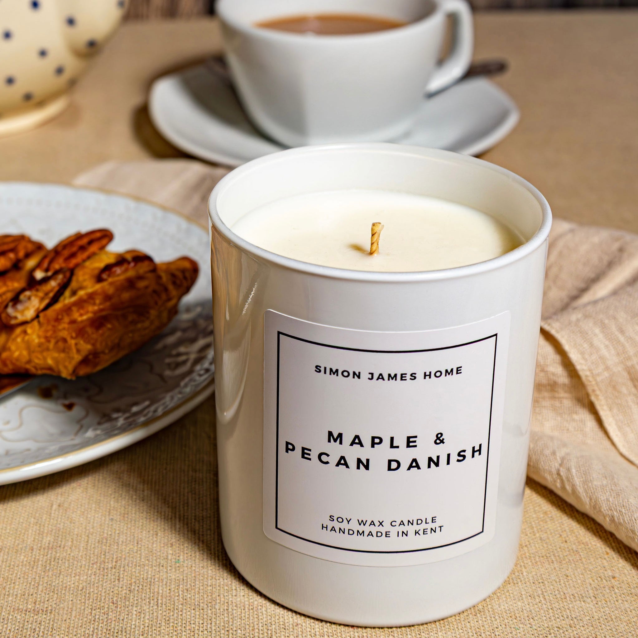 Maple & Pecan Danish Handmade Soy Wax Candle - Simon James Home