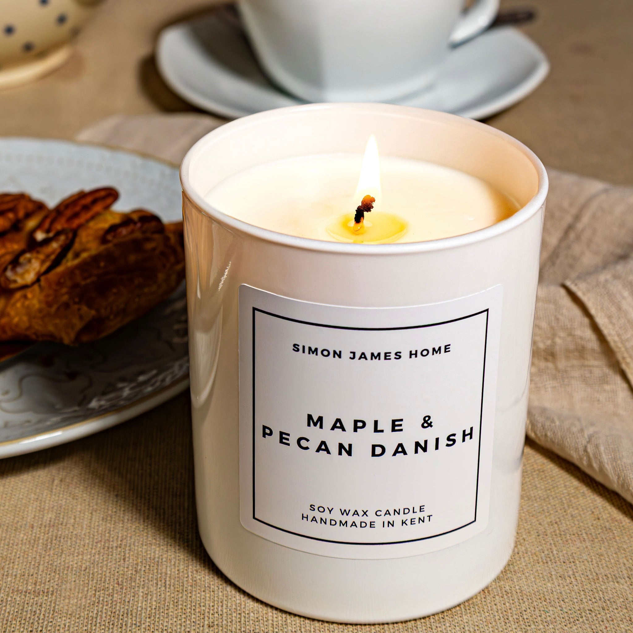 Maple & Pecan Danish Handmade Soy Wax Candle - Simon James Home