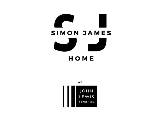 Simon James Home logo alongside the John Lewis logo, representing their successful pop-up collaboration at the Bluewater shopping centre.