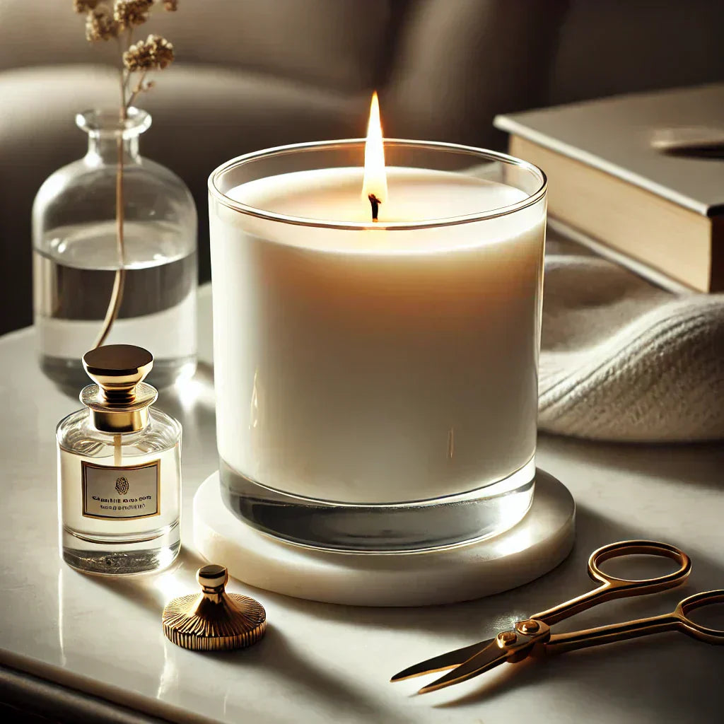 Simple white candle - Simon James Home