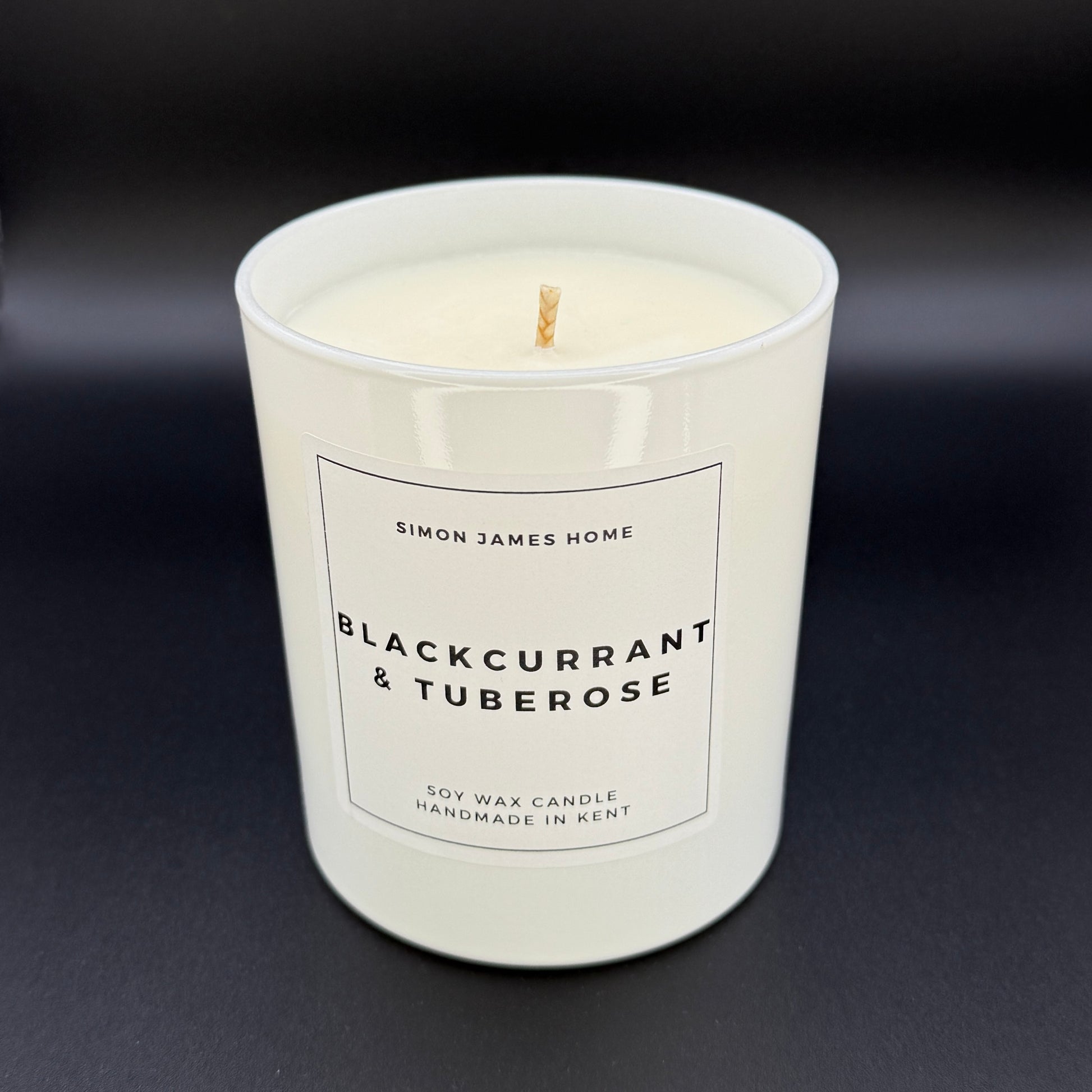 Blackcurrant & Tuberose Handmade Soy Wax Candle - Simon James Home