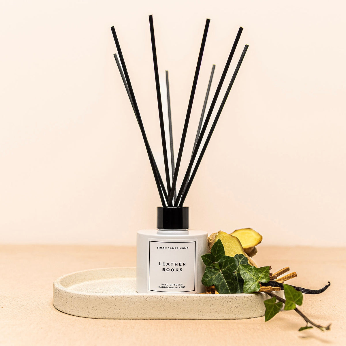 Leather Books Reed Diffuser | Luxury Library Home Fragrance