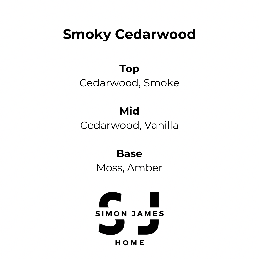 Smoky Cedarwood Handmade Soy Wax Candle - Simon James Home