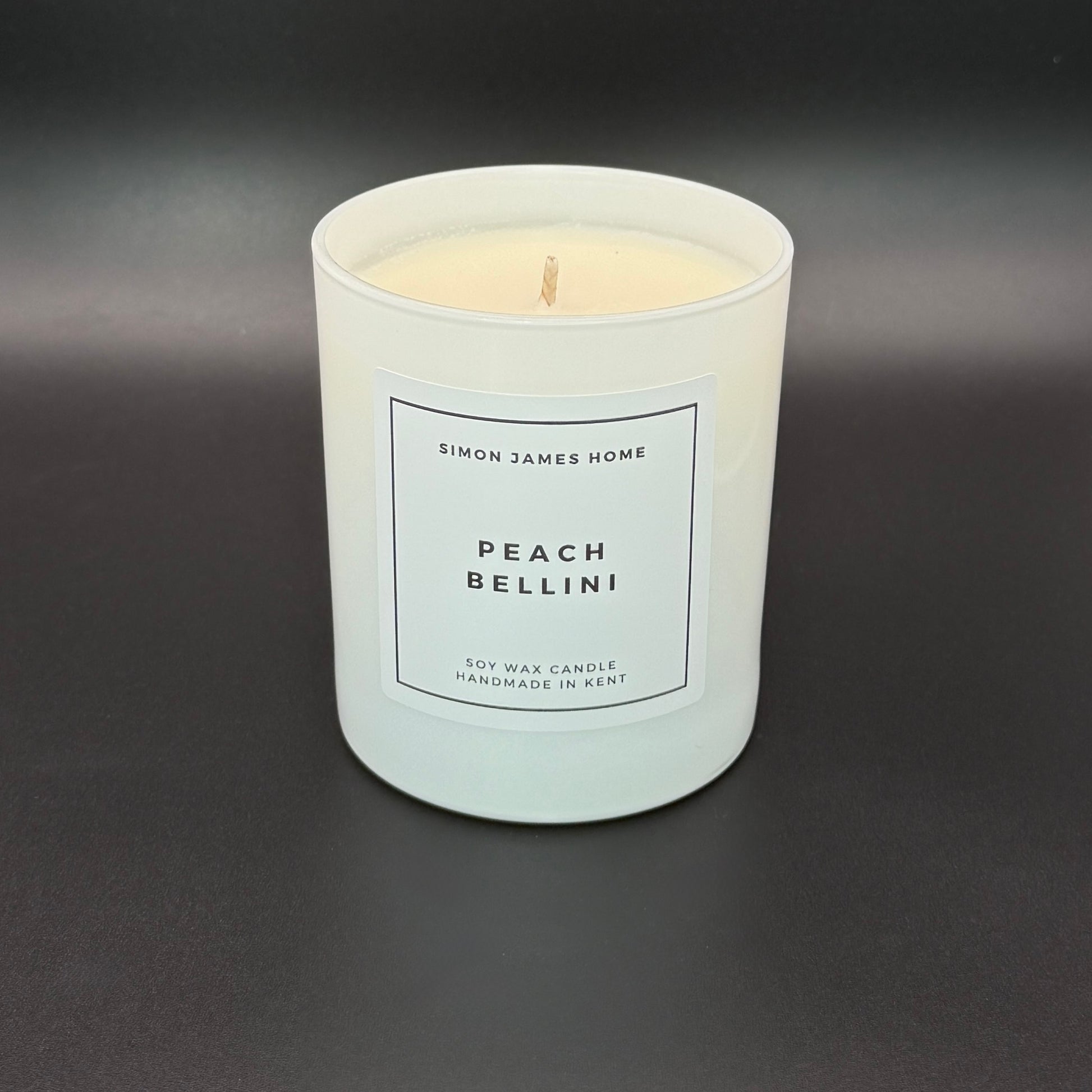 Peach Bellini Soy Wax Candle, Cocktail Candle, Peach Fruity Candle - Simon James Home