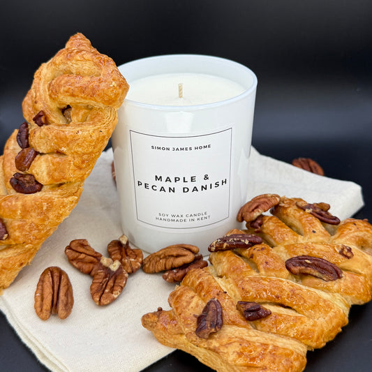 Maple & Pecan Danish Handmade Soy Wax Candle - Simon James Home