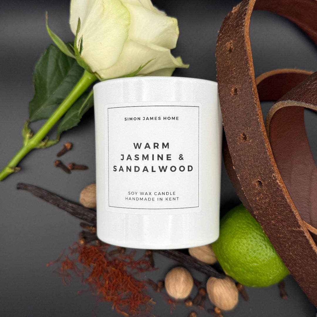 Warm Jasmine & Sandalwood Candle - Simon James Home
