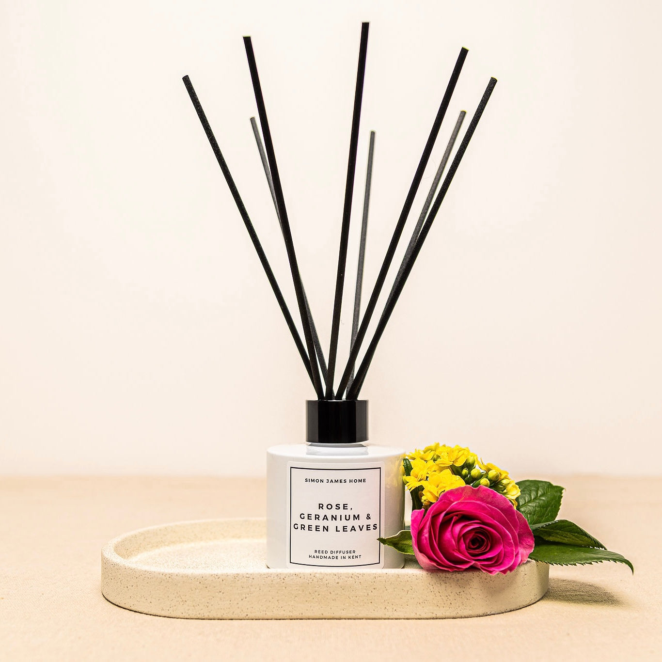 Rose, Geranium & Green Leaves Reed Diffuser - Simon James Home
