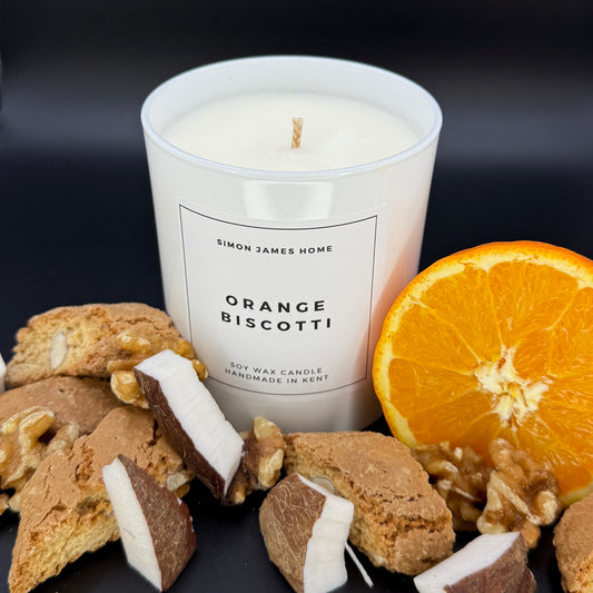 Orange Biscotti Handmade Soy Wax Candle - Simon James Home