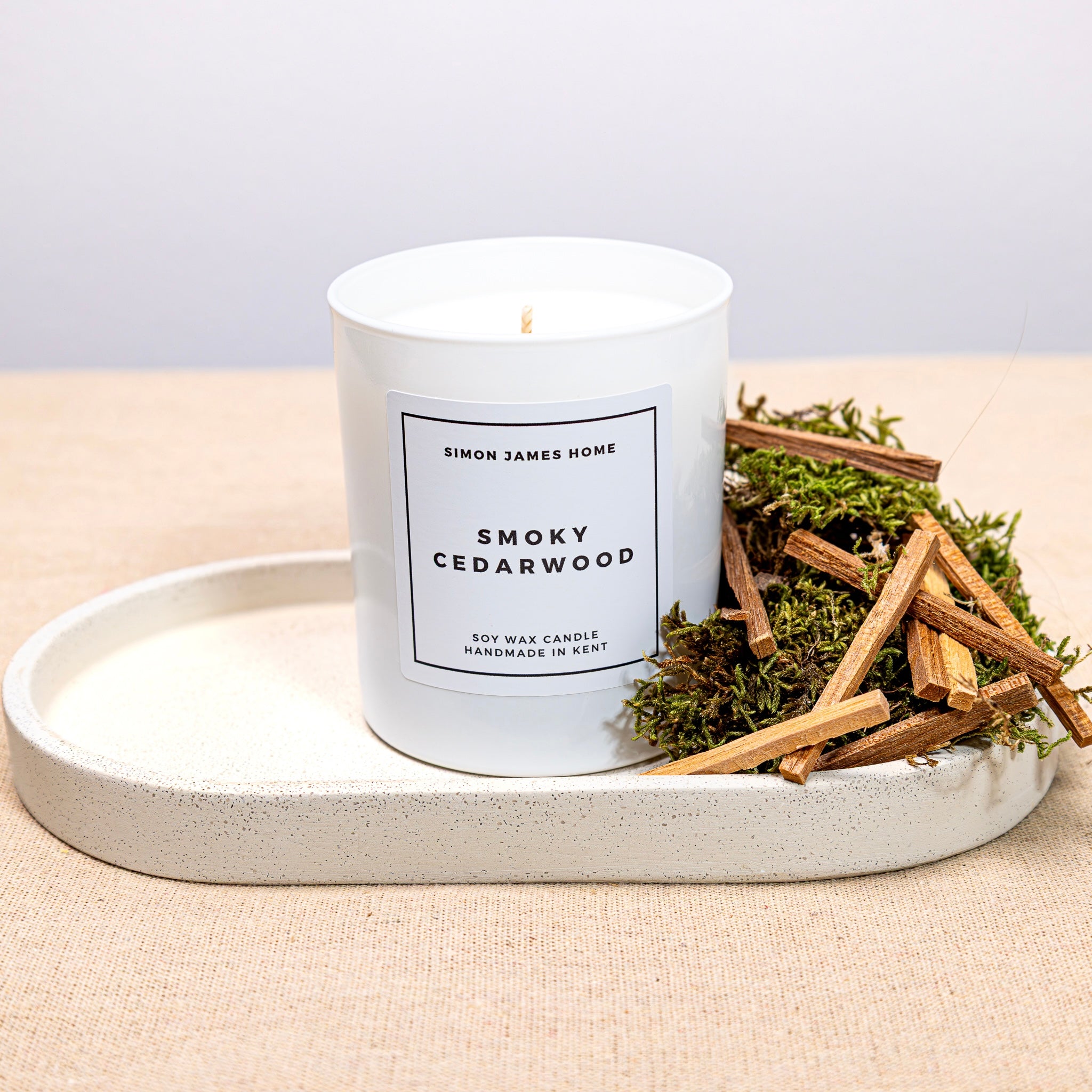 Smoky Cedarwood Handmade Soy Wax Candle - Simon James Home