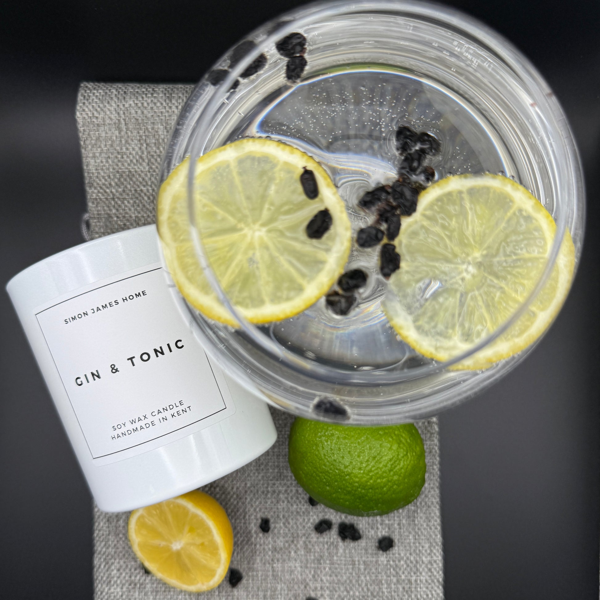 Gin & Tonic Handmade Soy Wax Candle - Simon James Home