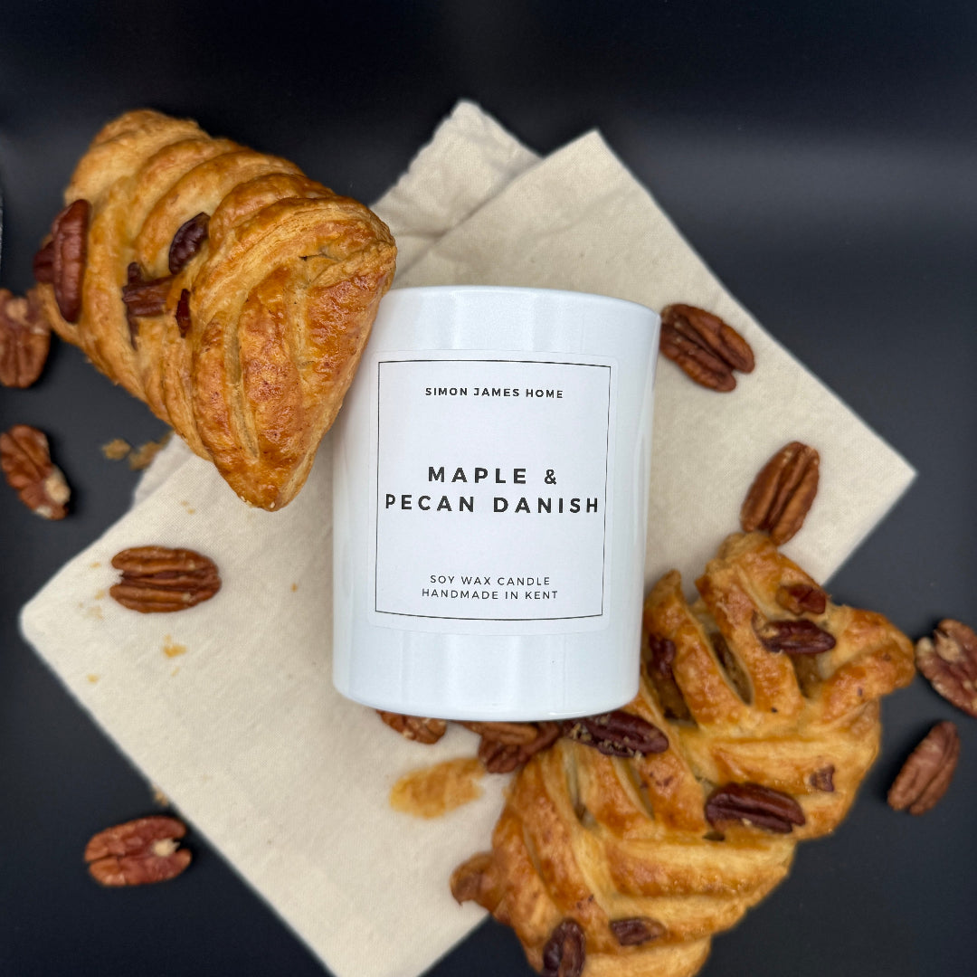 Maple & Pecan Danish Handmade Soy Wax Candle - Simon James Home