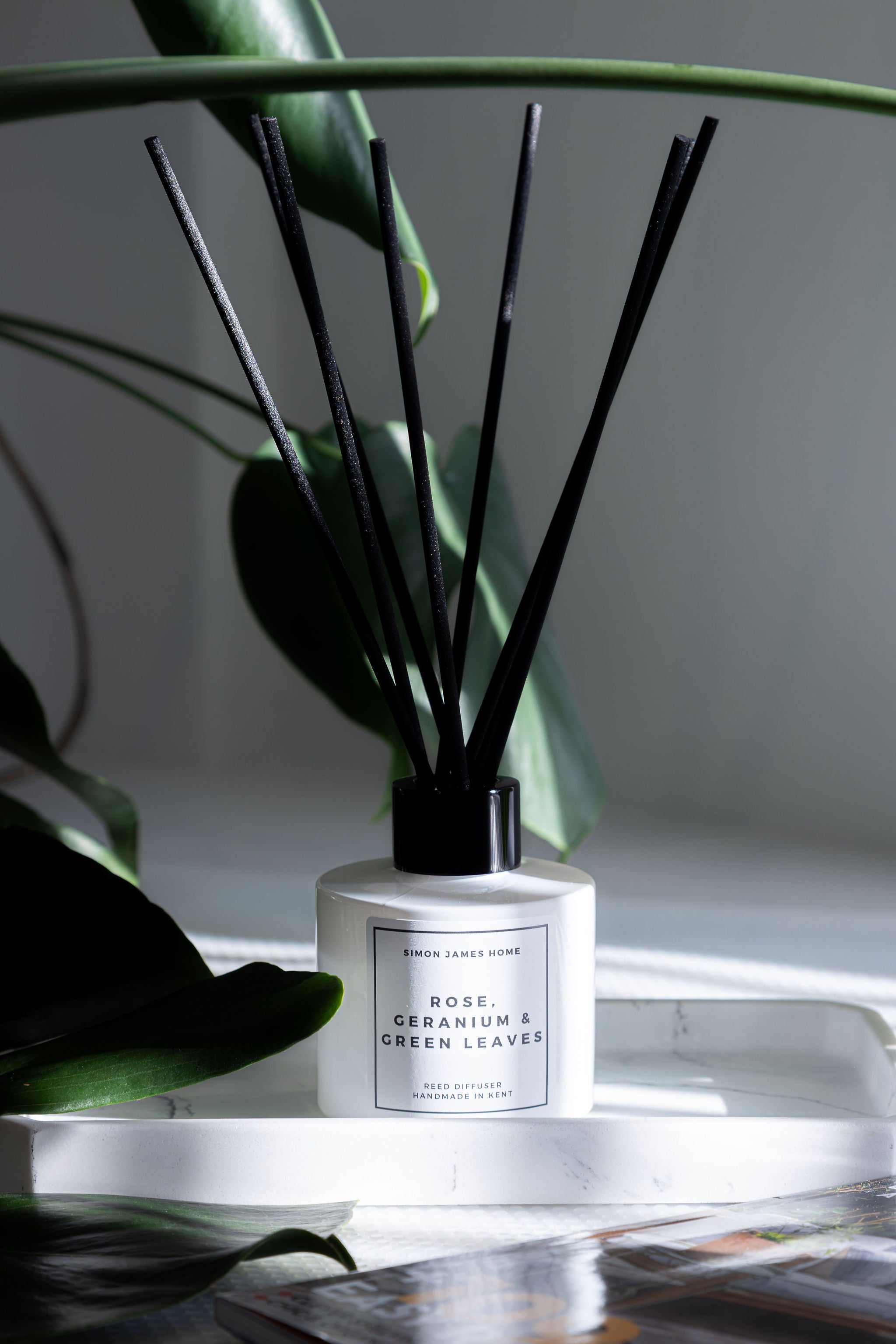 Rose, Geranium & Green Leaves Reed Diffuser - Simon James Home