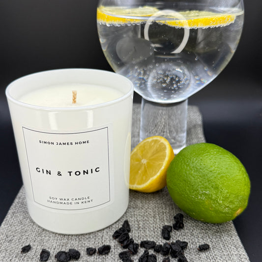 Gin & Tonic Handmade Soy Wax Candle - Simon James Home