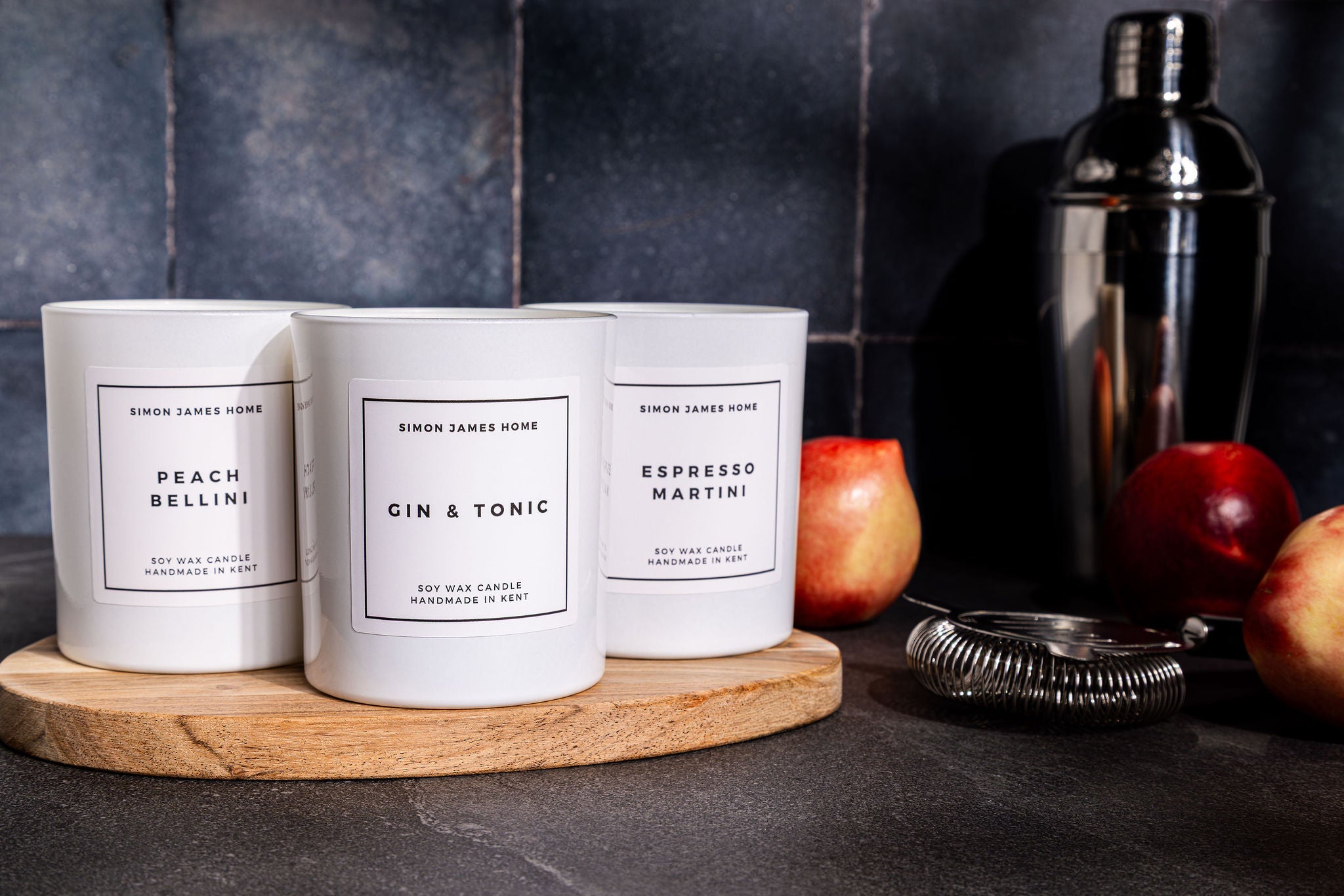Cocktail Candle Bundle - Espresso Martini, Gin & Tonic and Peach Bellini - Simon James Home