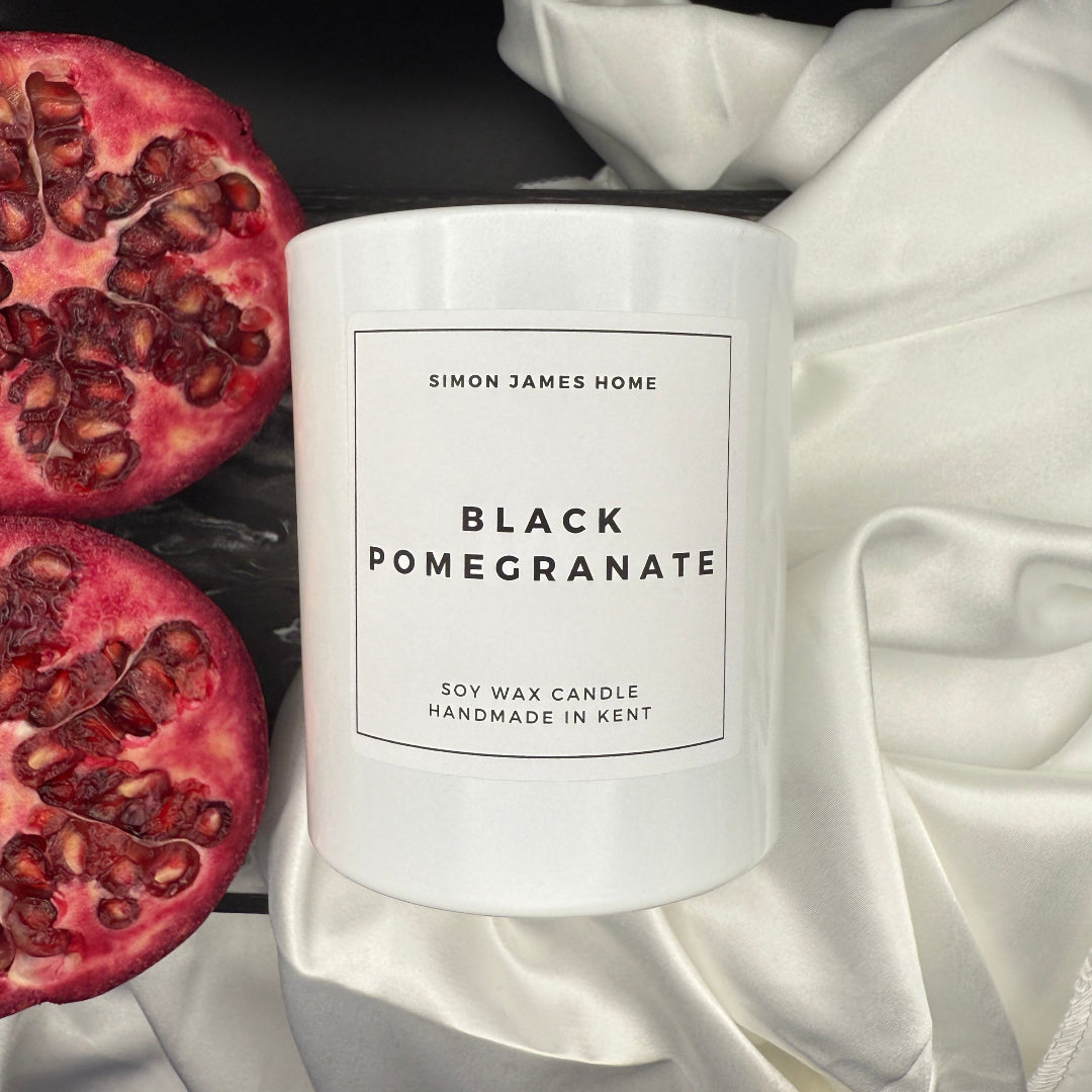 Black Pomegranate Handmade Soy Wax Candle - Simon James Home