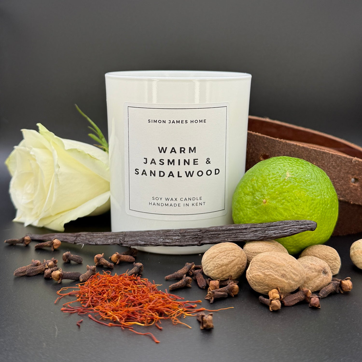 Warm Jasmine & Sandalwood Candle - Simon James Home