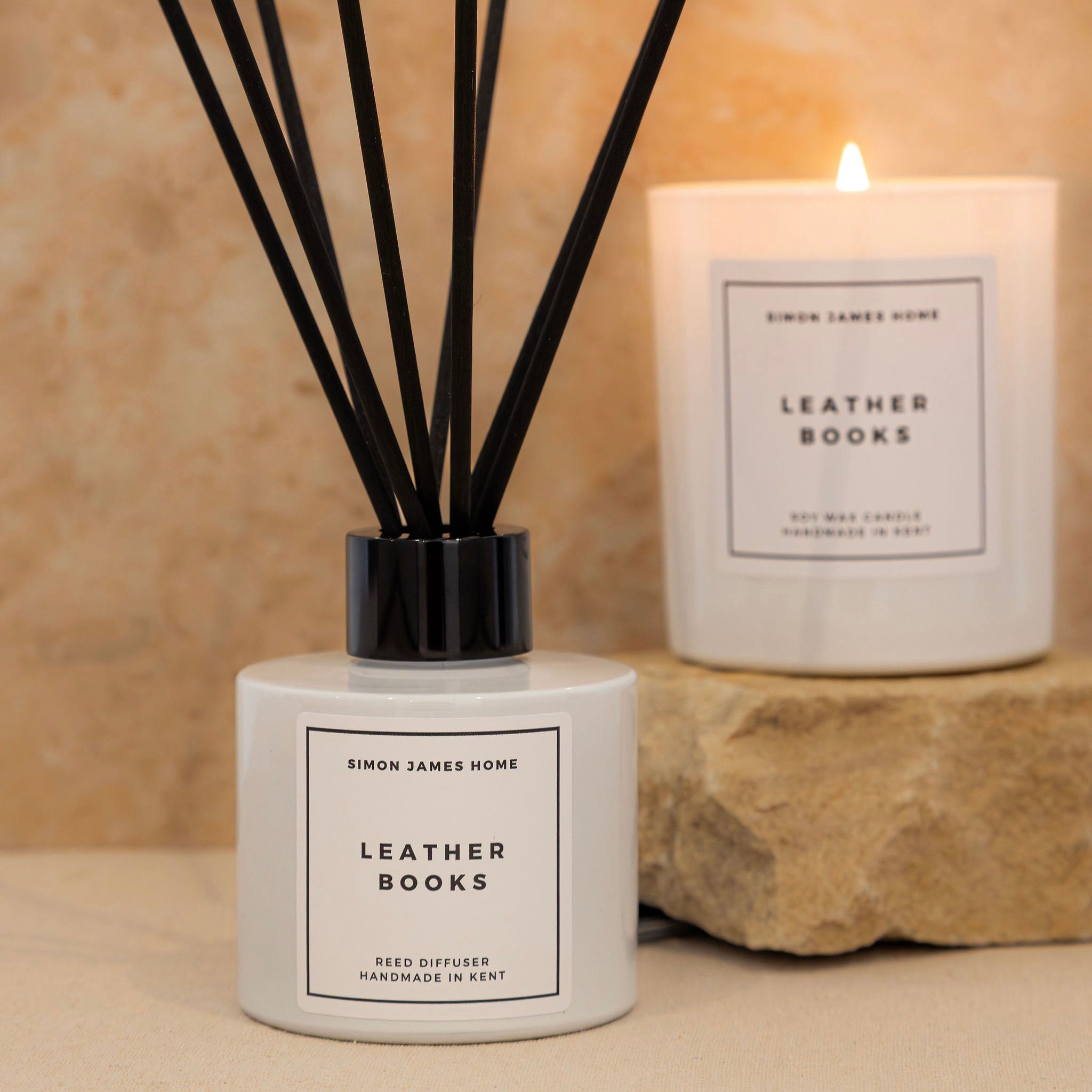 Leather Books Candle & Diffuser Bundle