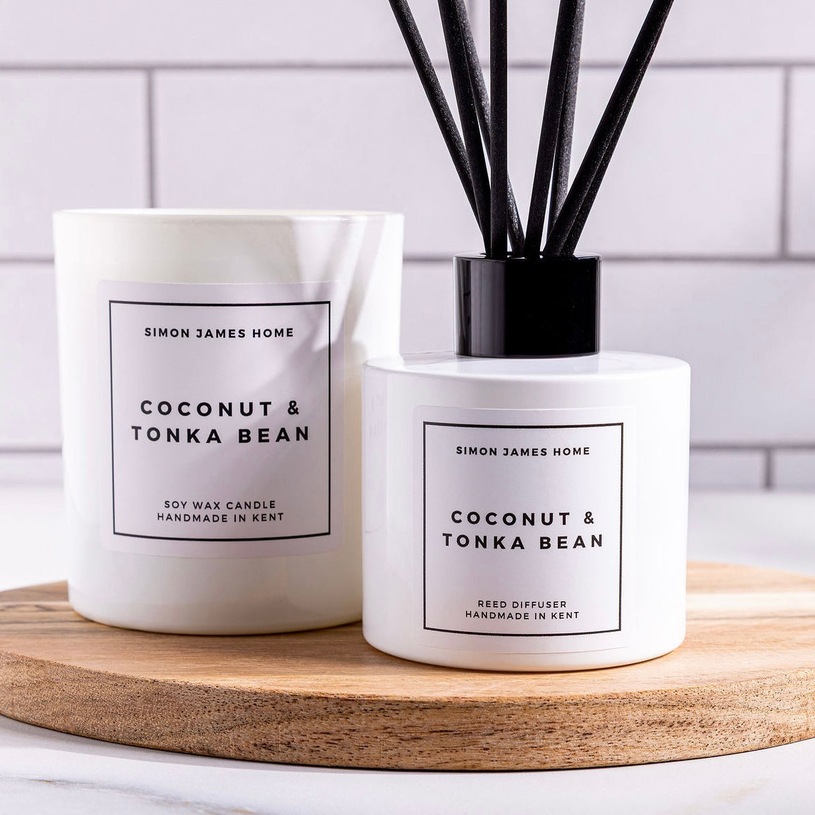 Coconut & Tonka Bean Candle & Diffuser Bundle - Simon James Home