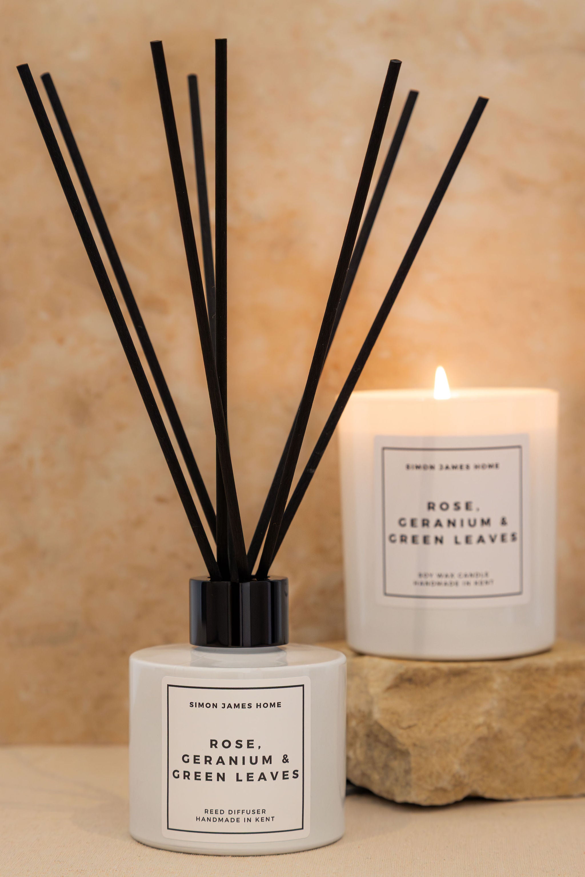 Rose, Geranium & Green Leaves Reed Diffuser - Simon James Home