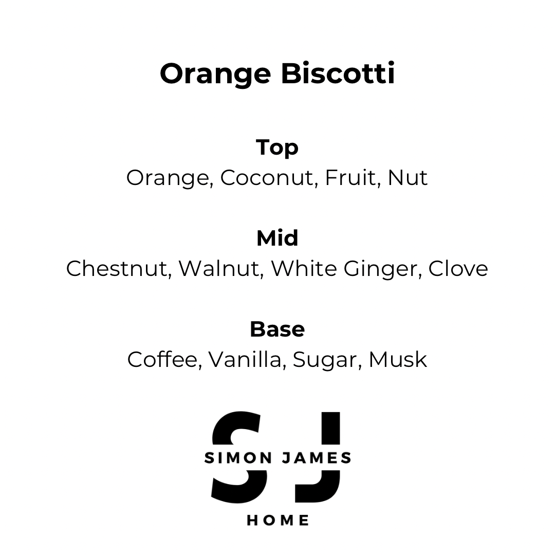 Orange Biscotti Handmade Soy Wax Candle - Simon James Home