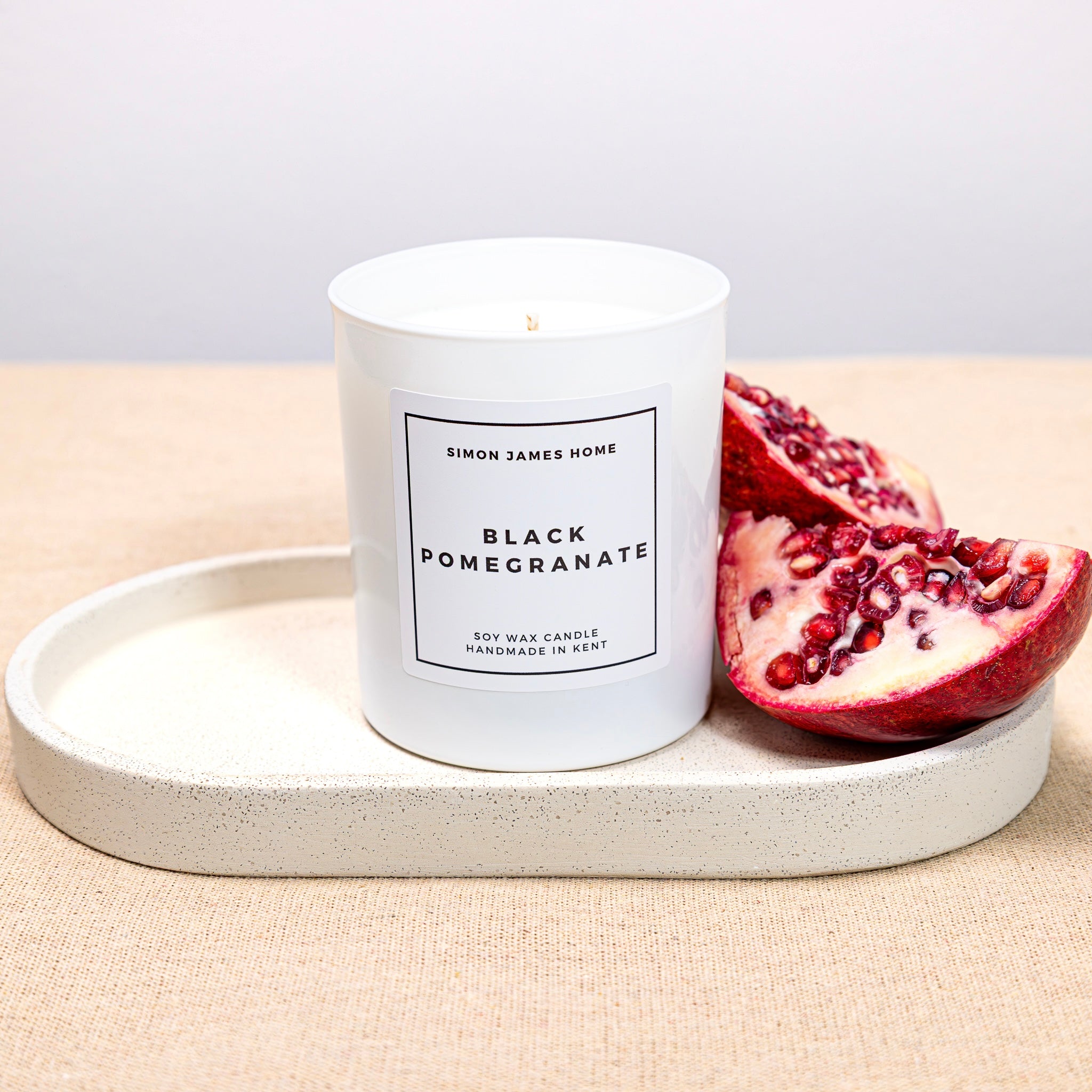 Black Pomegranate Handmade Soy Wax Candle - Simon James Home