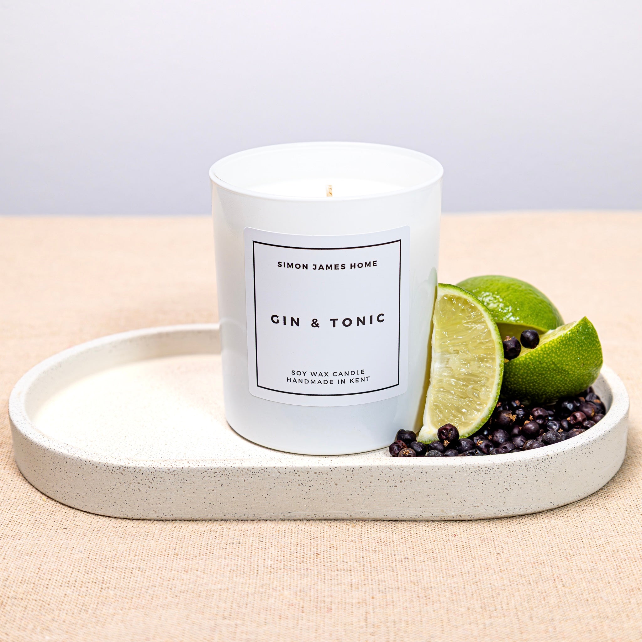 Gin & Tonic Handmade Soy Wax Candle - Simon James Home