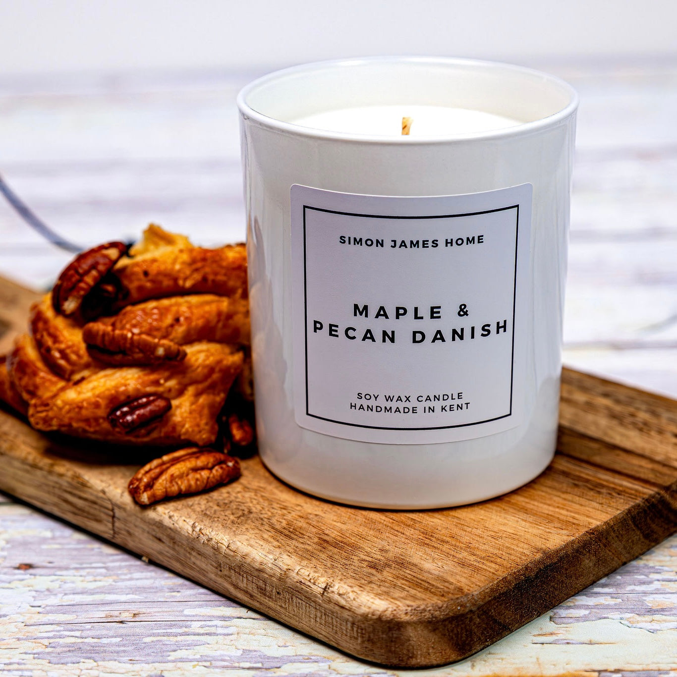 Maple & Pecan Danish Handmade Soy Wax Candle - Simon James Home