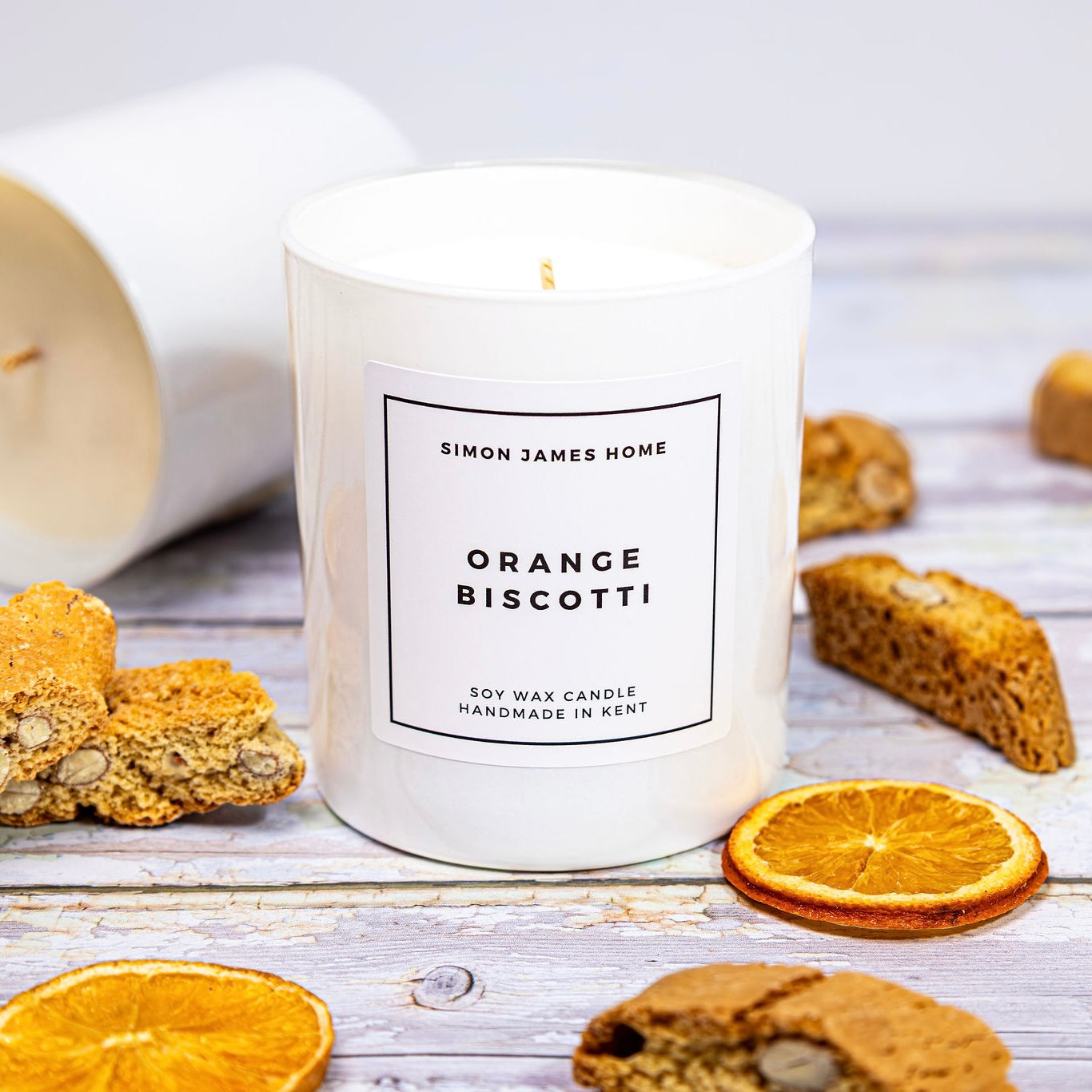 Orange Biscotti Handmade Soy Wax Candle - Simon James Home