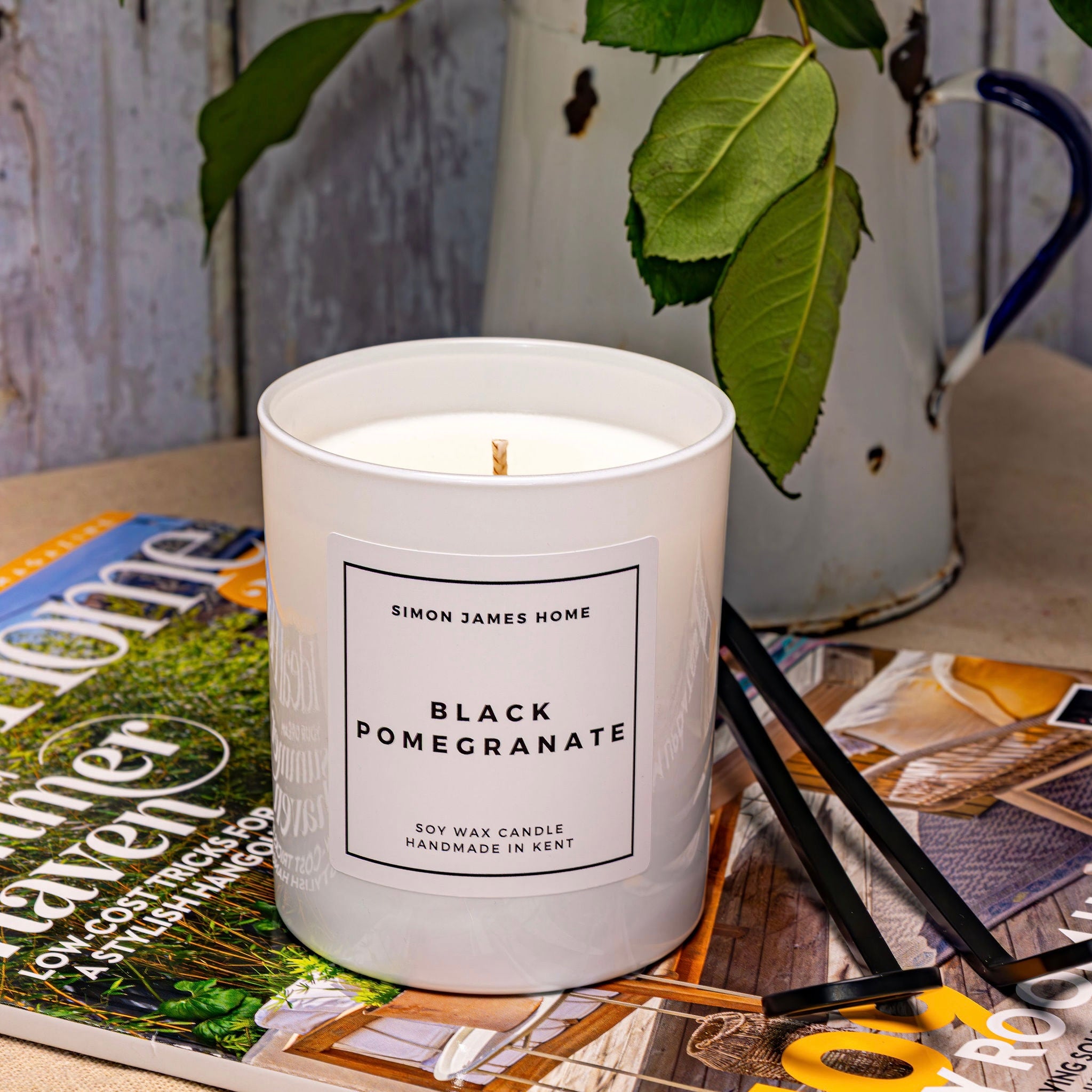 Black Pomegranate Handmade Soy Wax Candle - Simon James Home
