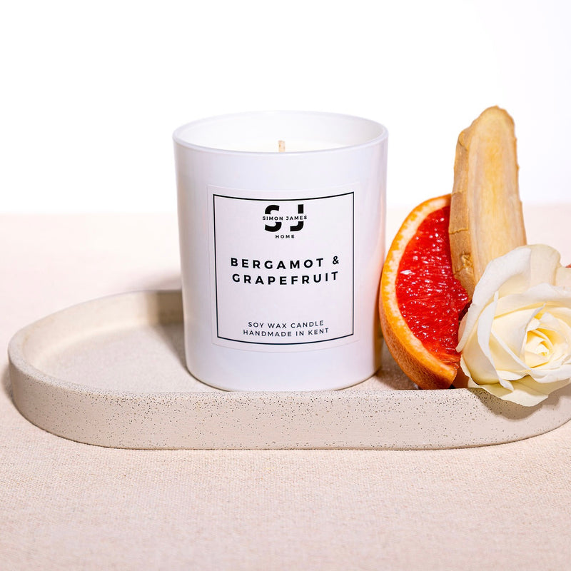 Bergamot & Grapefruit Candle - Luxury Soy Wax - Simon James Home