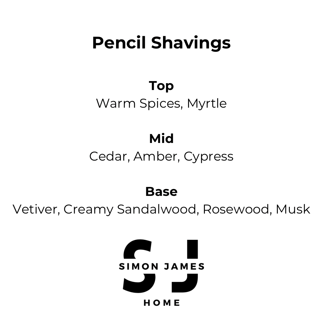 Pencil Shavings Candle - Luxury Soy Wax - Simon James Home