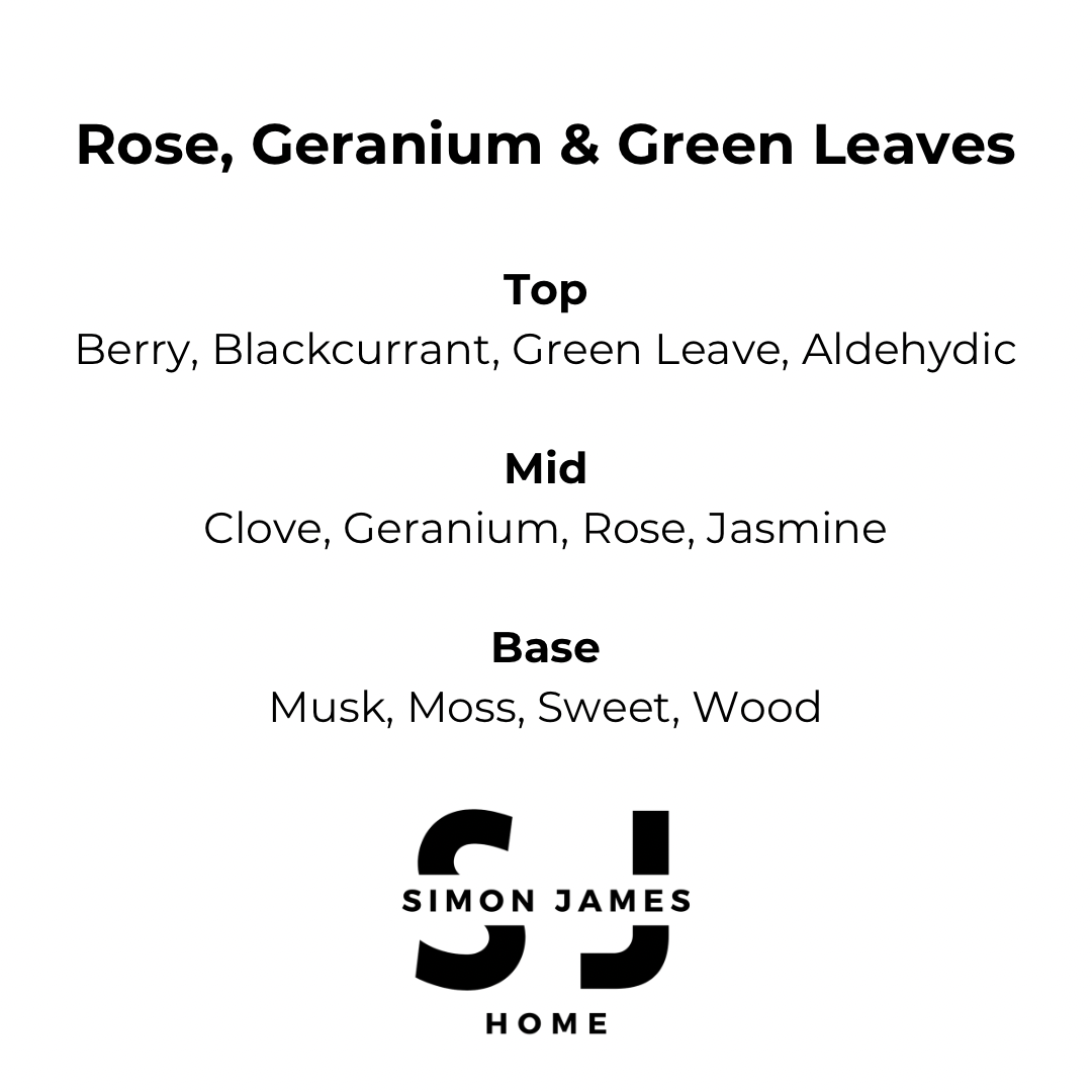 Rose, Geranium & Green Leaves Candle & Diffuser Bundle