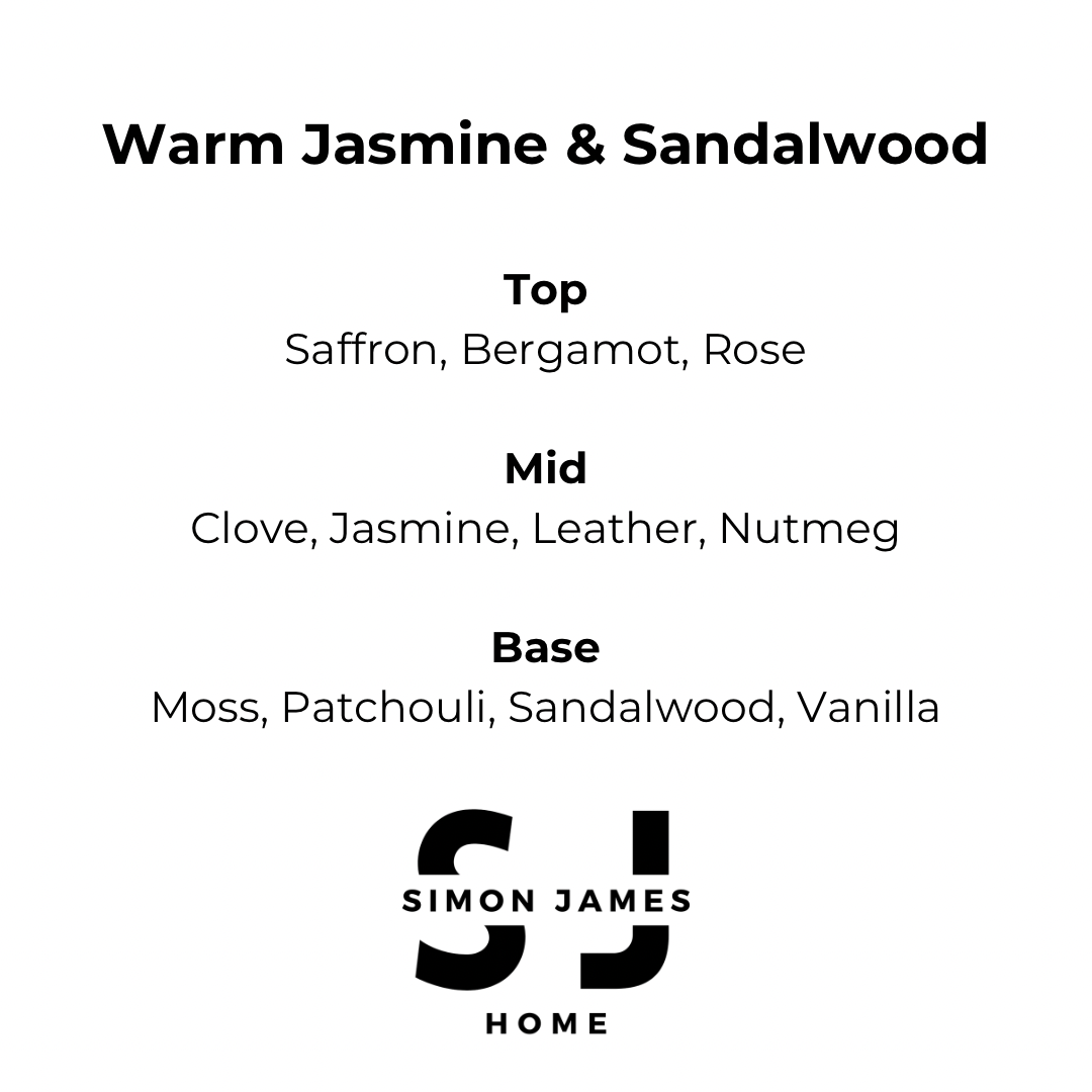 Warm Jasmine & Sandalwood Candle - Simon James Home